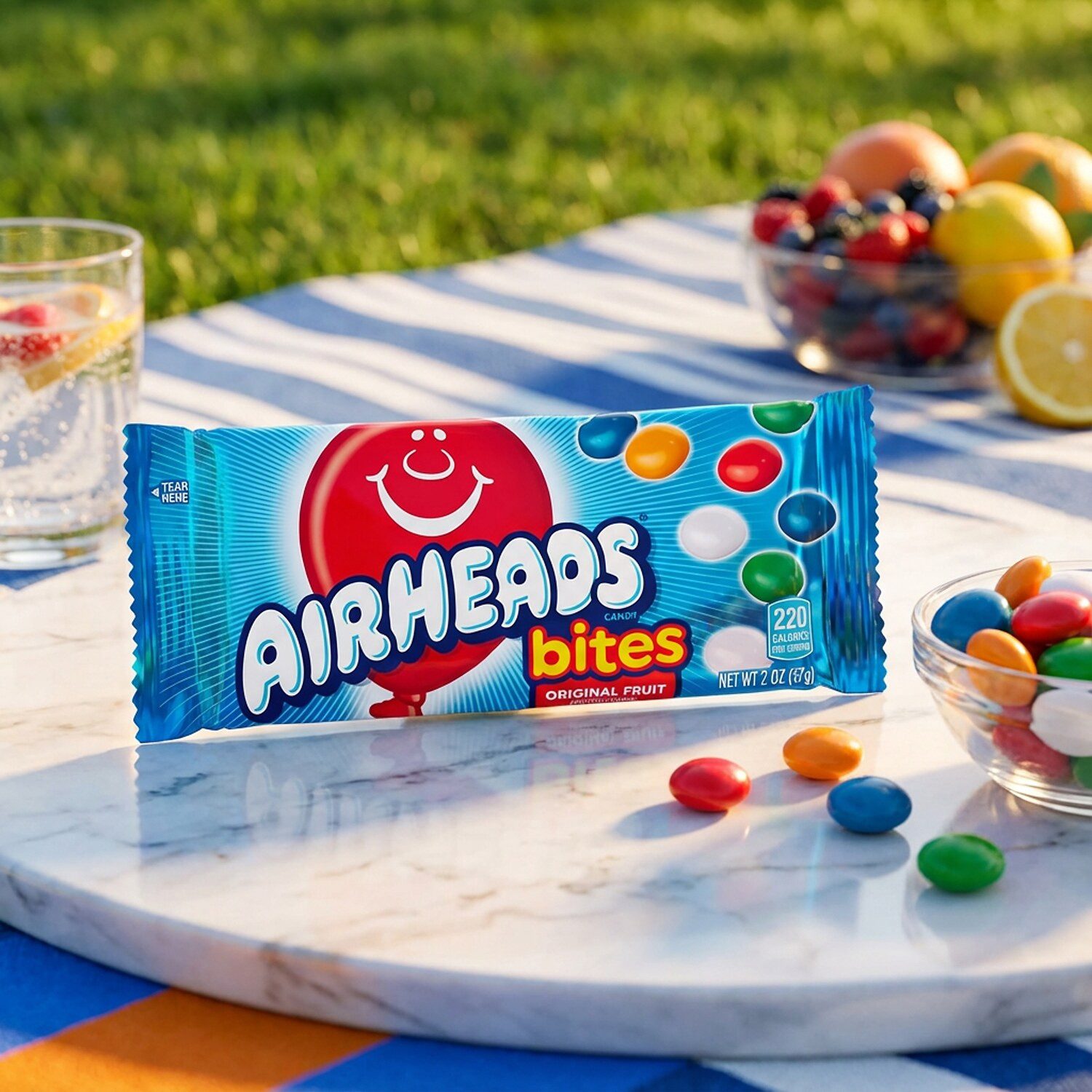 Airheads Süßigkeit, 1 x 57 g, Bites Original Fruit