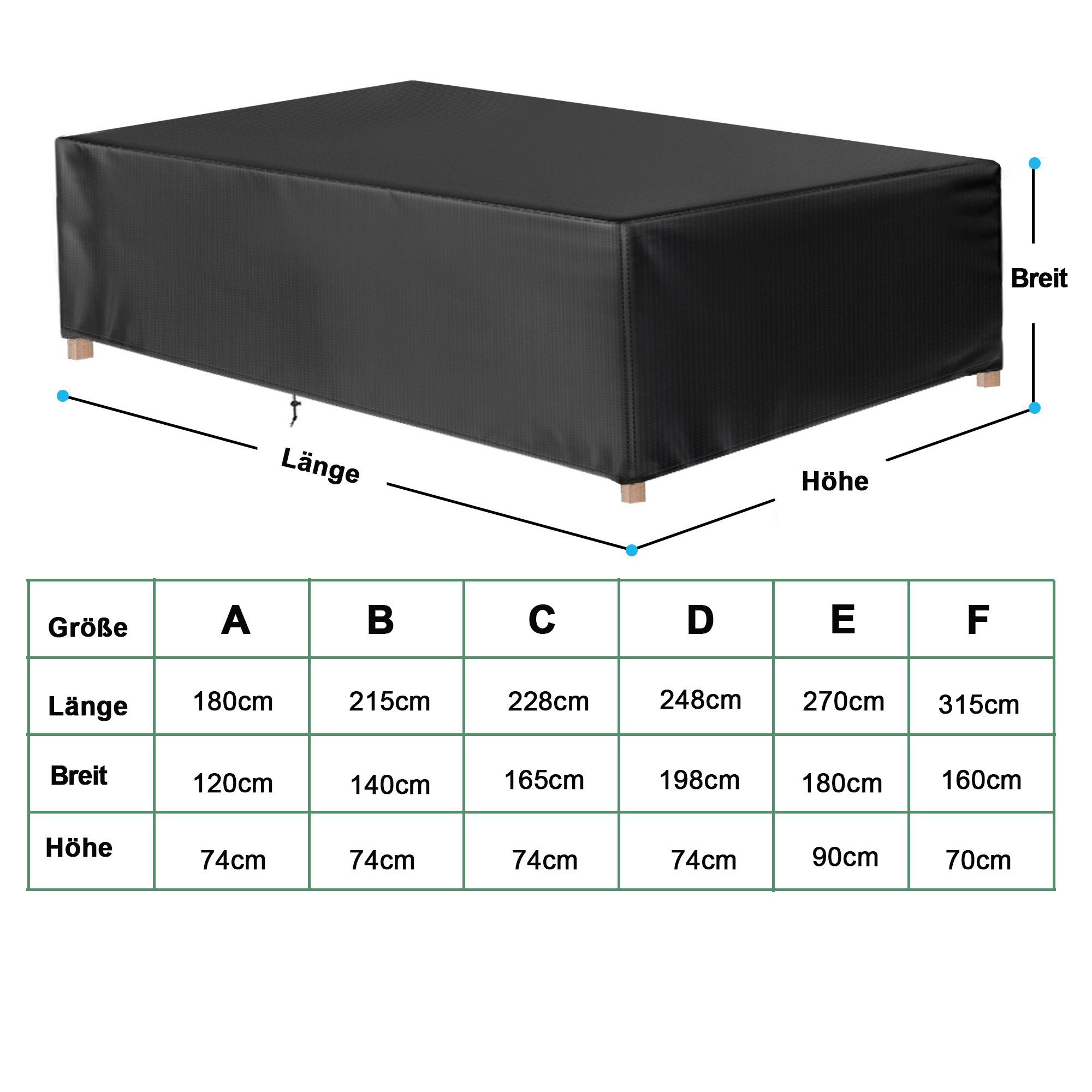 Sunicol Gartenmöbel-Schutzhülle Abdeckung für Gartenmöbel, Wasserdichte, An günstig online kaufen