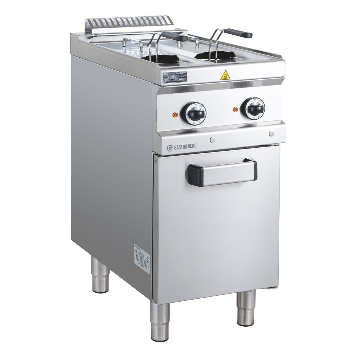 GastroHero Fritteuse Elektro Doppel Fritteuse 2x7 Liter 10,5 kW Edelstahl