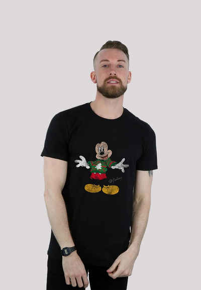 F4NT4STIC T-Shirt »Disney Micky Maus Weihnachten - Premium Film Movie TV Comic Fan Merch für Kinder Damen & Herren« Herren,Premium Merch,Regular-Fit,Basic,Bedruckt