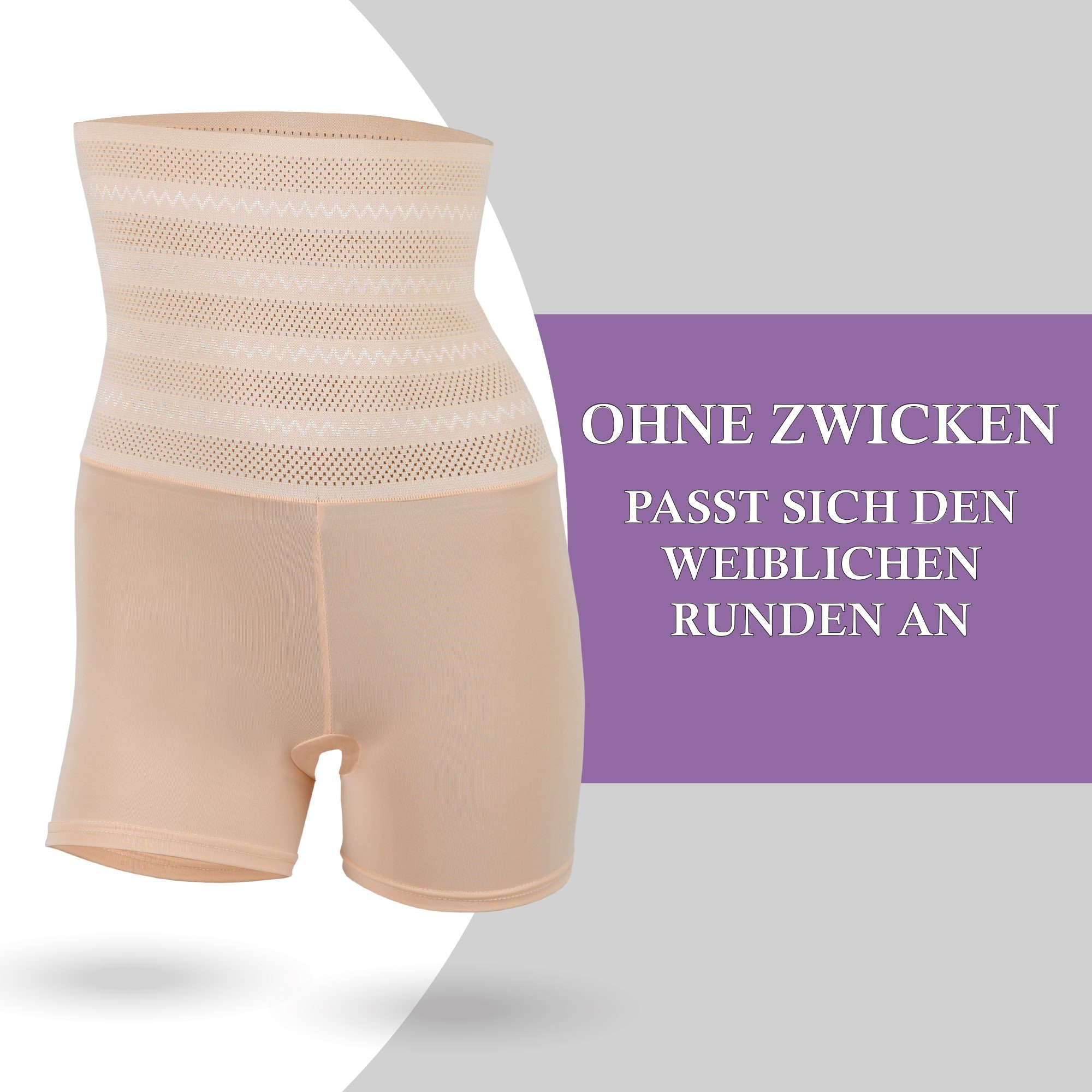 hemmy Fashion Miederslip Figurformender Mieder - Langbein Highwaist Miederpants Bauchweg Effekt, Shapewear Bodypants Hohe Taille