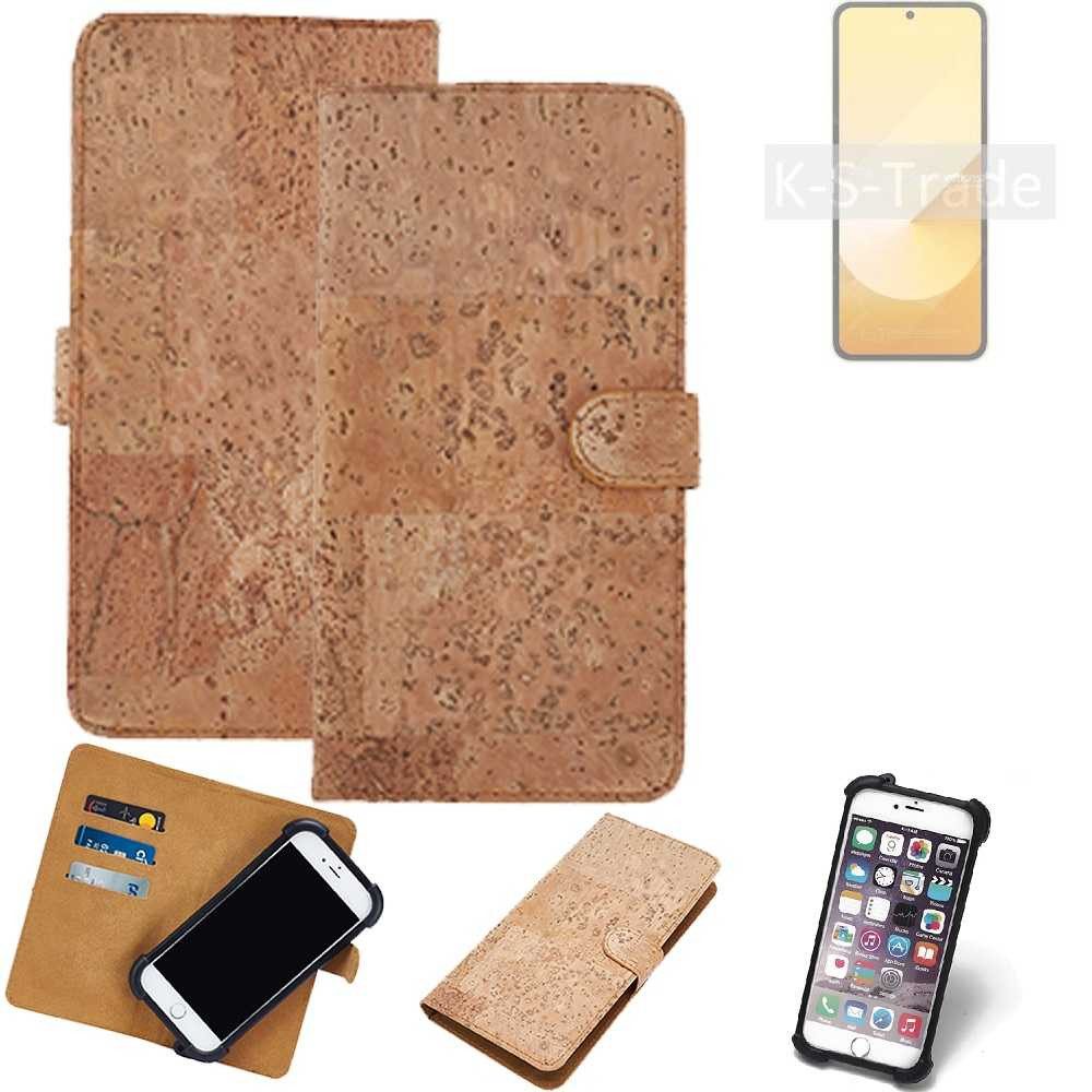 K-S-Trade Handyhülle für Samsung Galaxy Z Flip6, Hülle - Kork Handyhülle Cover - Schutzhülle TPU Case Bumper in