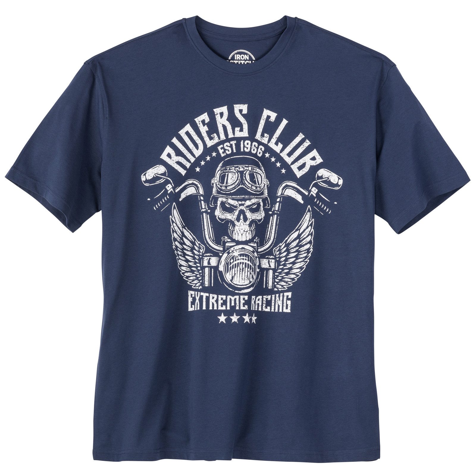 Iron Stitch Print-Shirt Iron Stitch Übergröße T-Shirt denimblau Riders Club