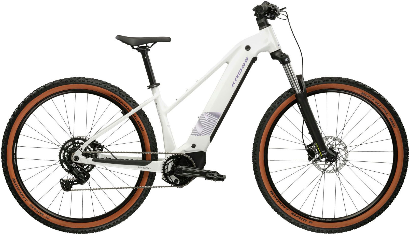 Kross E-Bike Mountainbike Influx Hybrid 2.0 16,7Ah / BOSCH 600 Wh 29" weiß 9 Gänge 2026, 9 Gang Shimano CUES U4000 Schaltwerk, Kettenschaltung, Mittelmotor, 600 Wh, BOSCH PERFORMANCE LINE PX Mittelmotor