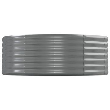 furnicato Hochbeet Pulverbeschichteter Stahl 544x100x36 cm Grau