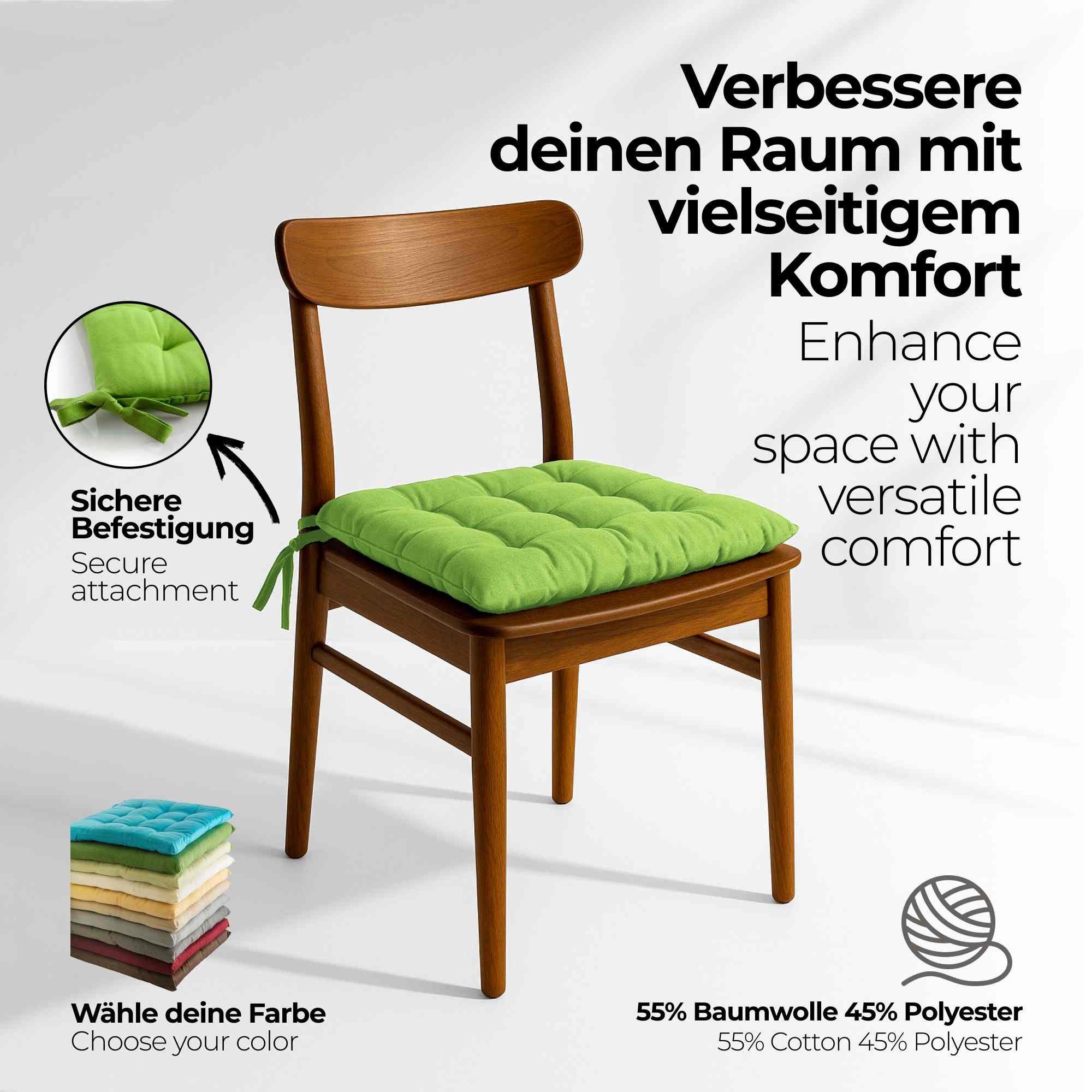 etérea Himmlische Qualität Sitzkissen etérea Sitzkissen Stuhlkissen Basic Auflage und – Bild 4 von 5