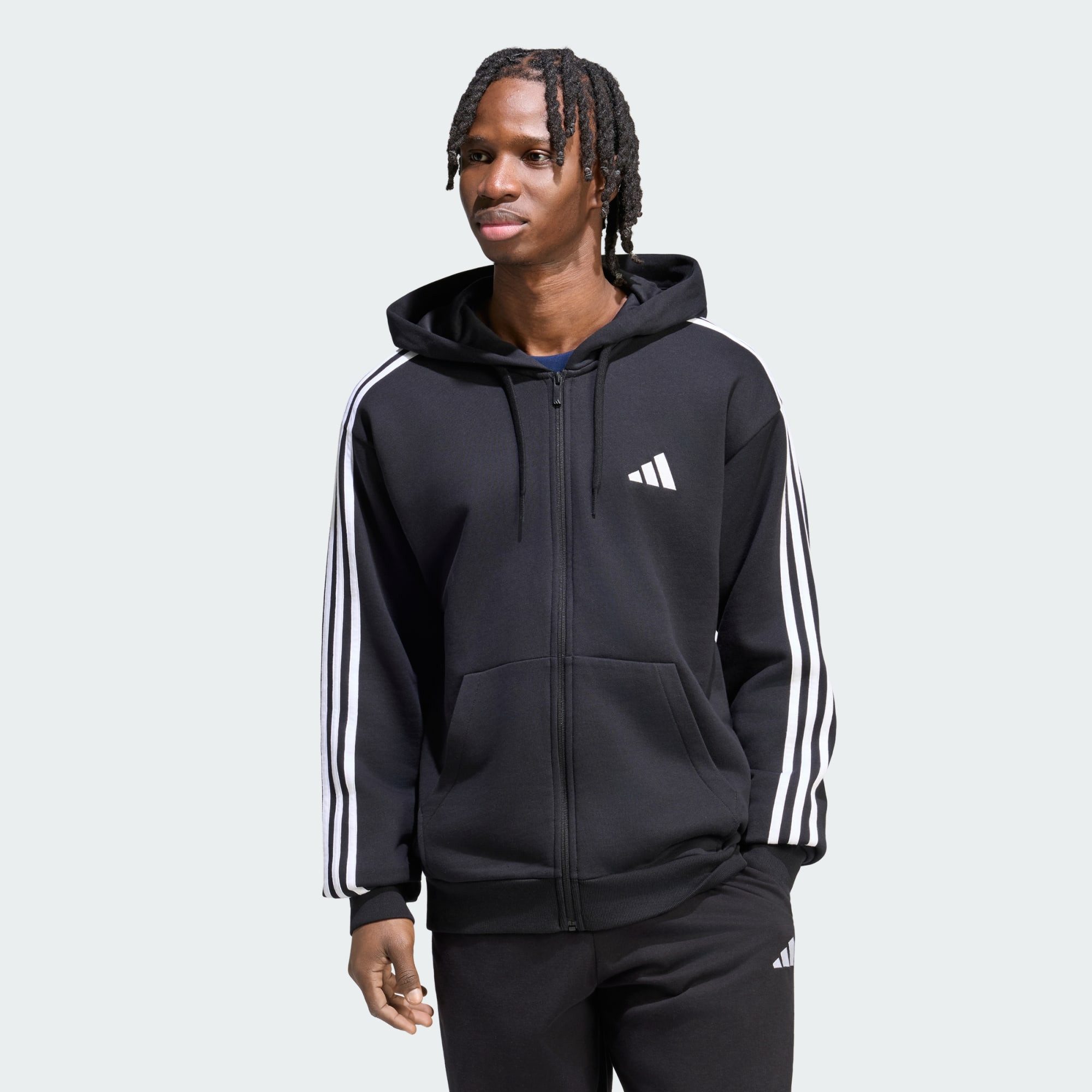 adidas Sportswear Funktionsjacke ESSENTIALS 3-STREIFEN FRENCH TERRY KAPUZENJACKE (1-St)