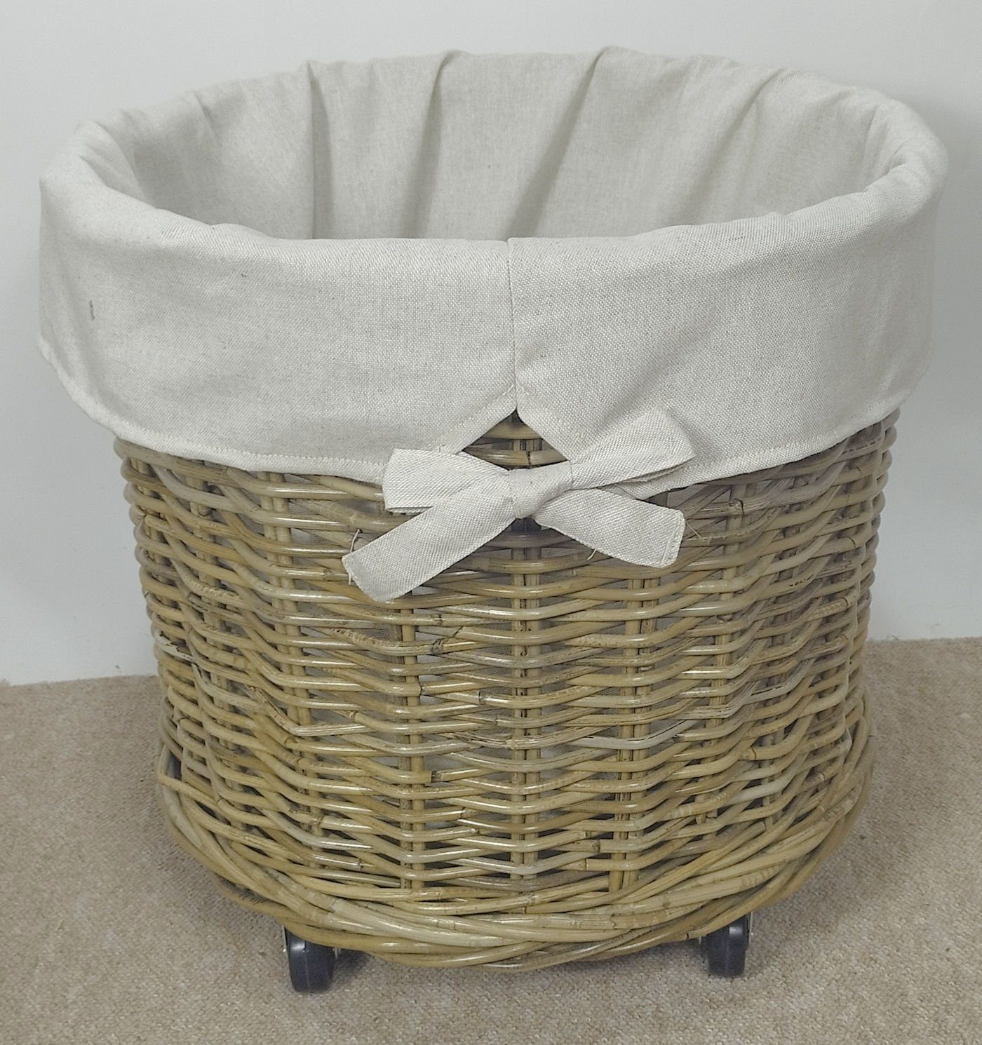 KADAX Holztragekorb Aus Weide – Naturfarbener Kaminholzkorb 40x50x35 Cm Mit Griff, Rustikales Design