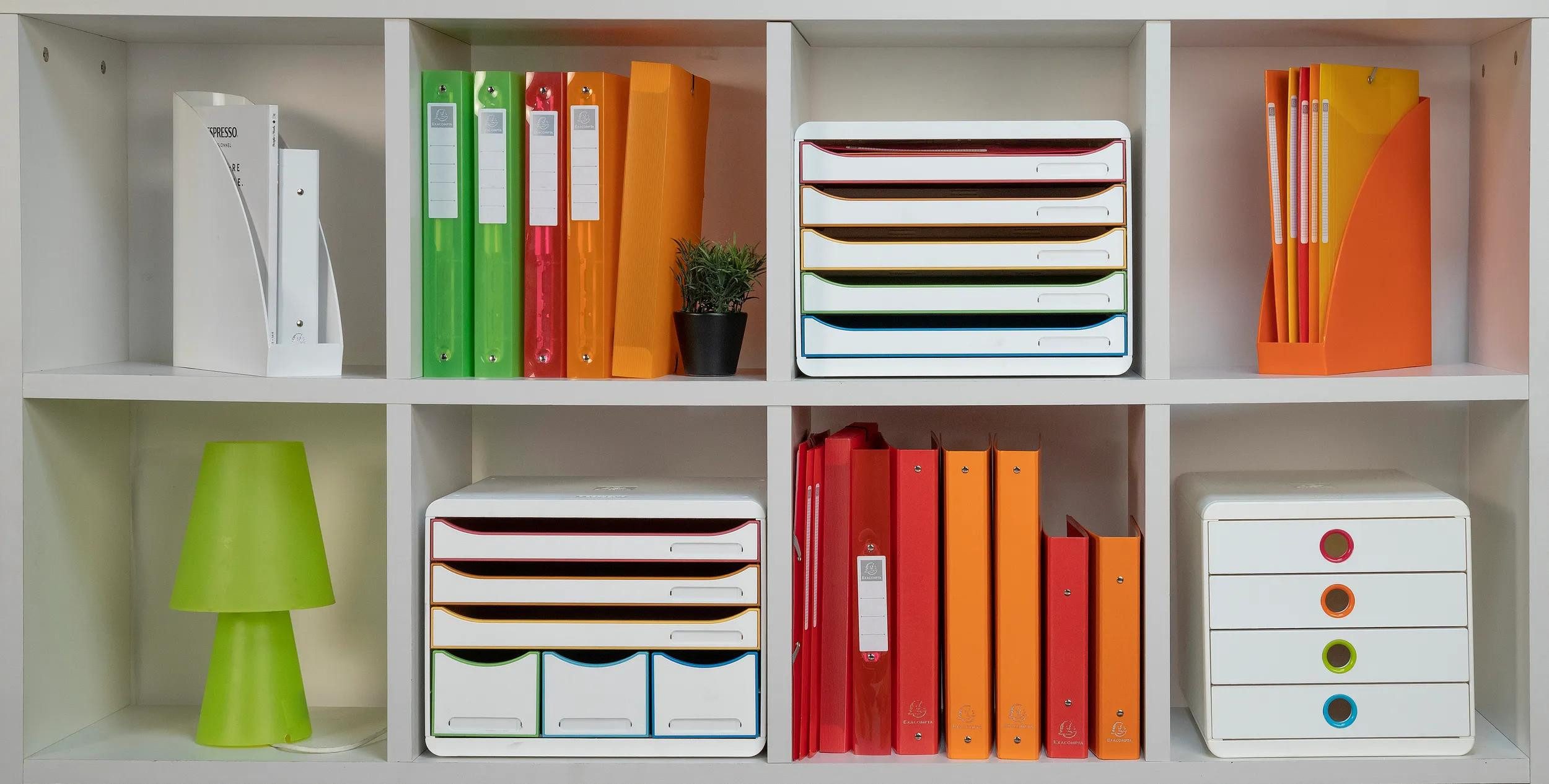 EXACOMPTA Schubladenbox Schubladenbox Big Box Plus 5 offene Schubladen Weiss/Harlekin 309913D, Boxen stappelbar