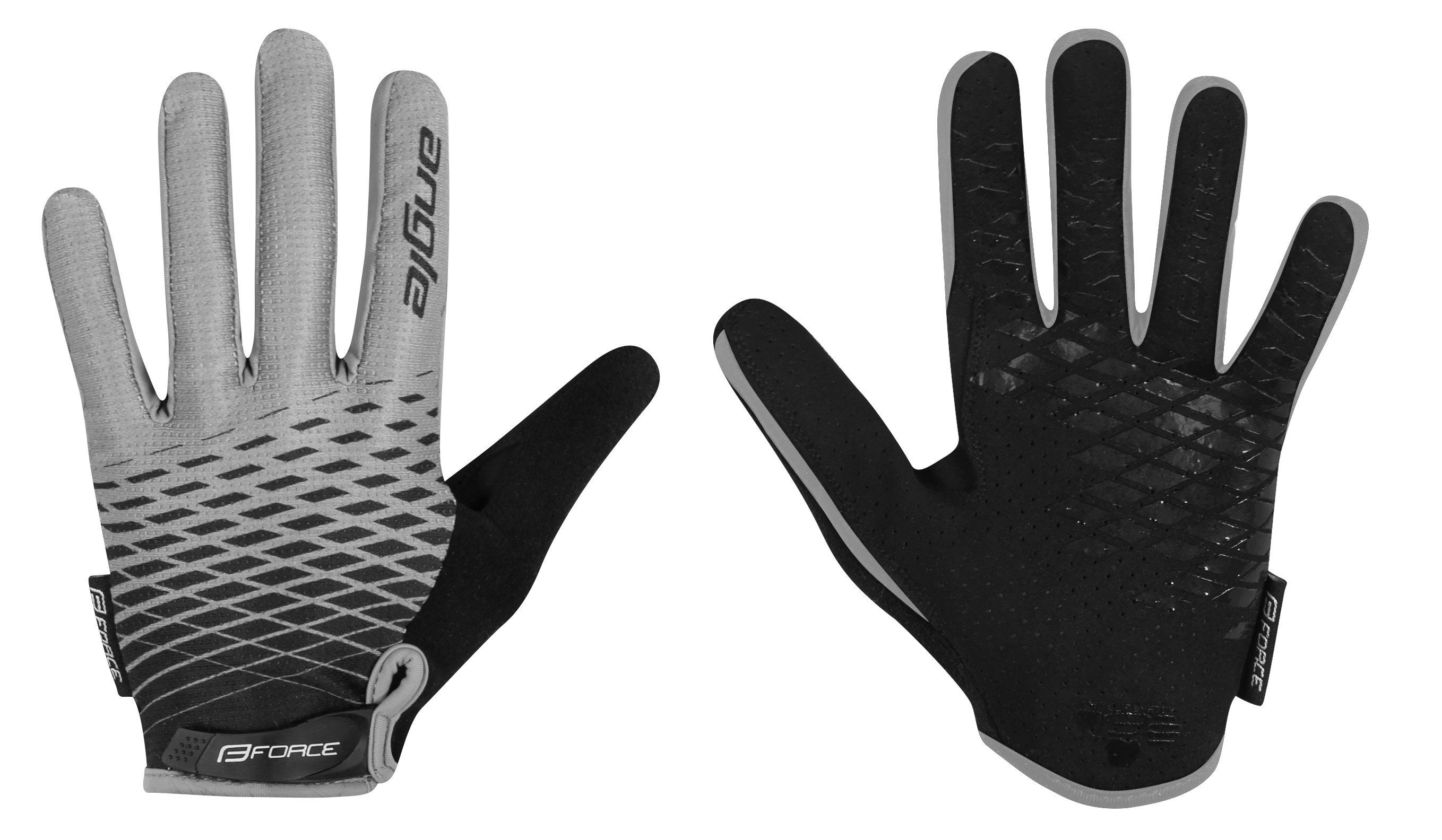 Fahrradhandschuhe MTB FORCE +15 F darüber Handschuhe grau-schwarz ANGLE °C und