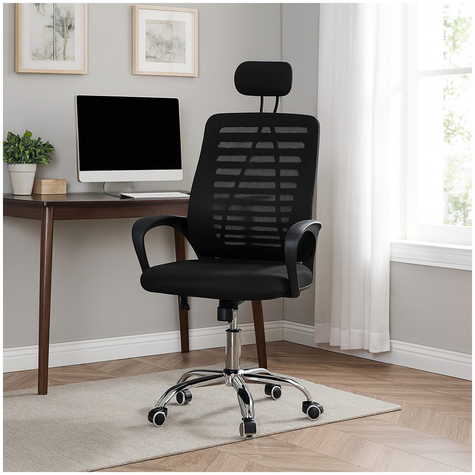 HTI-Living Schreibtischstuhl Ergonomischer Drehstuhl mit Meshbezug günstig online kaufen