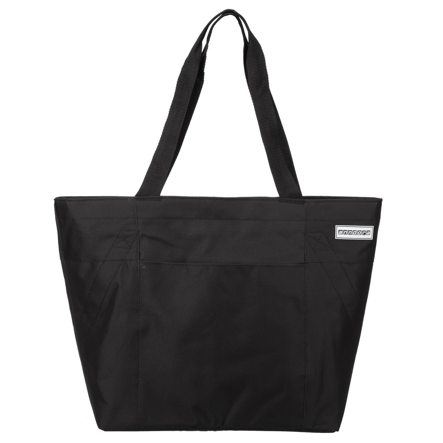 anndora Umhängetasche shopper 17 Liter Strandtasche, verstärkter Boden - Innentaschen mit Reißverschluss - wasserabweisend