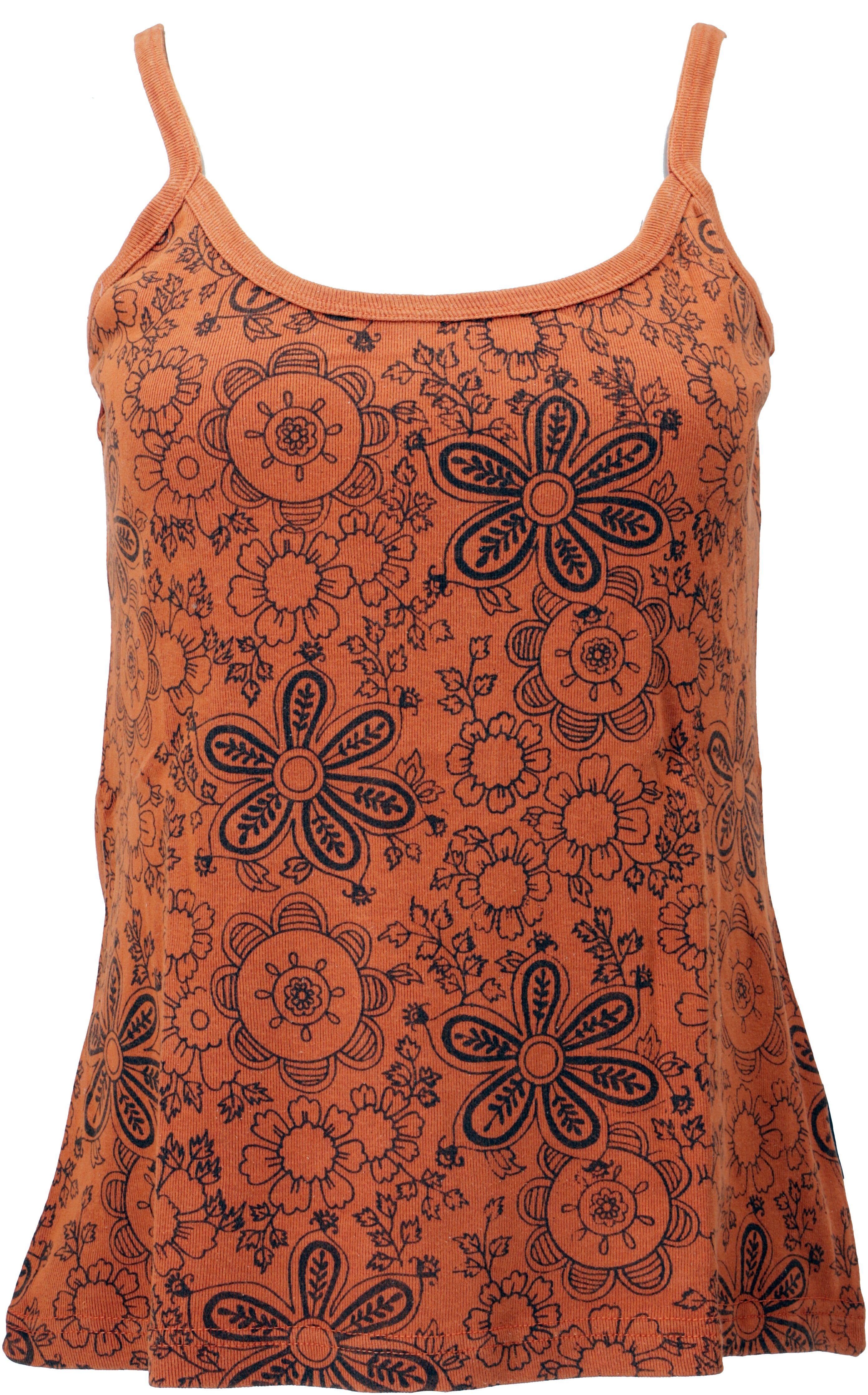 Guru-Shop T-Shirt Yoga Top Blümchen, Boho günstig online kaufen