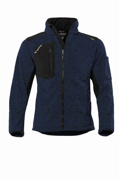 QUALITEX HIGH QUALITY WORKWEAR Strickfleecejacke mehrfarbige Übergangsjacke aus faserverstätktem Mischgewebe (1-St) Übergangs-Strickfleece-Jacke - Softshell & Cordura