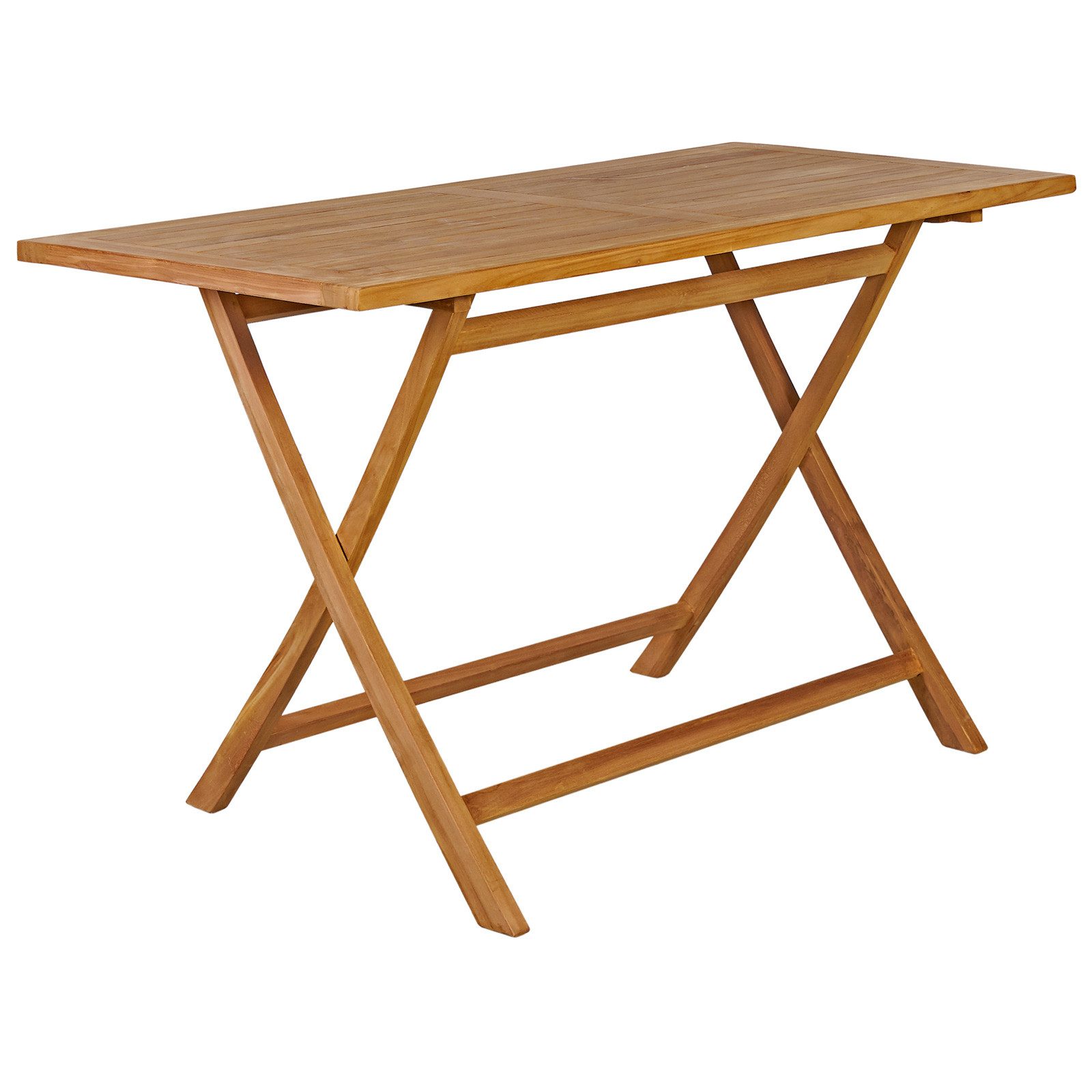 Garland Gartentisch Bari, Balkontisch 125x60x75 cm Teak Holz SVLK Zertifiziert Klappbar