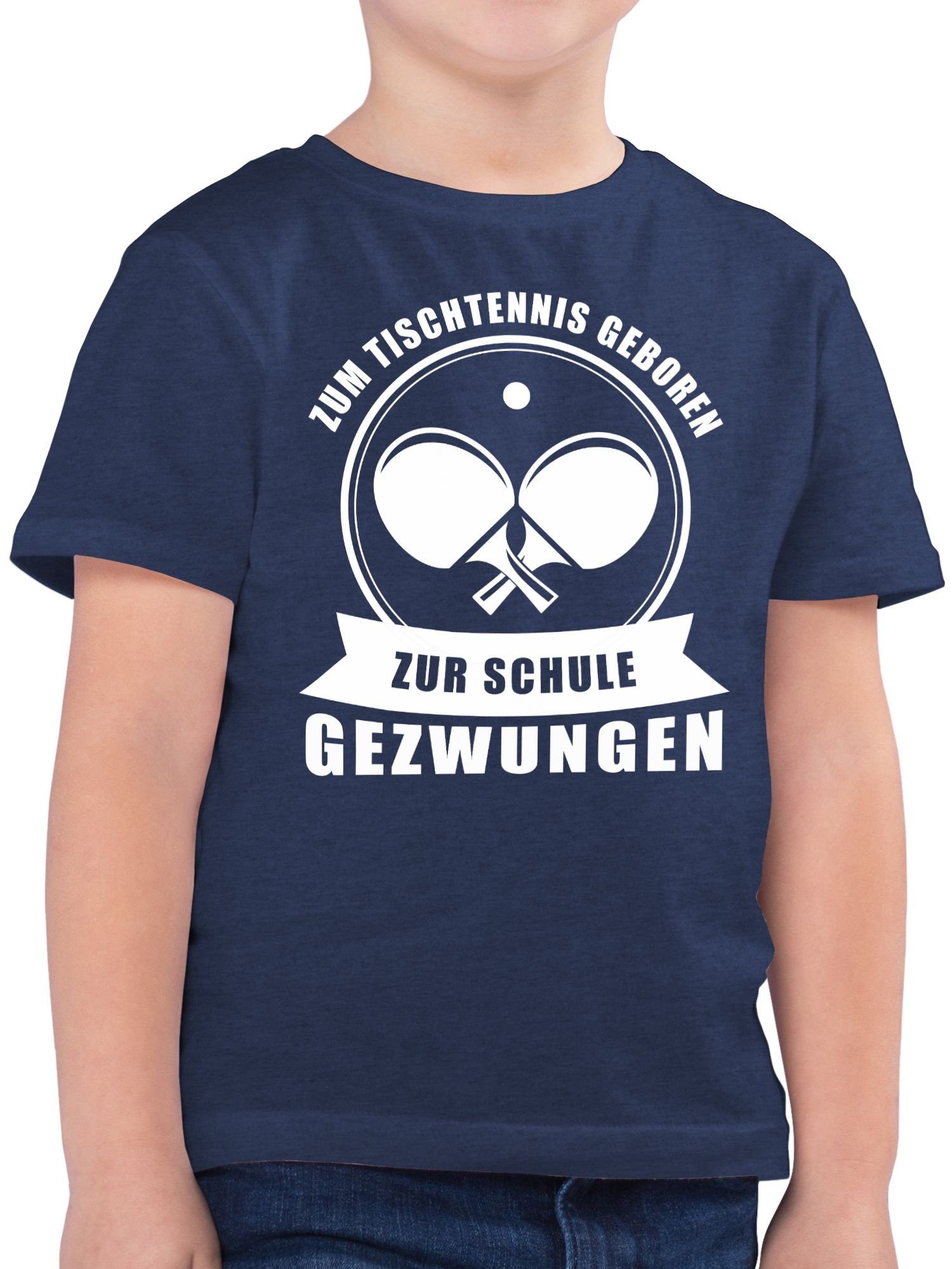 Shirtracer T-Shirt Zum Tischtennis geboren. Zur Schule gezwungen (1-tlg) Kinder Sport Kleidung
