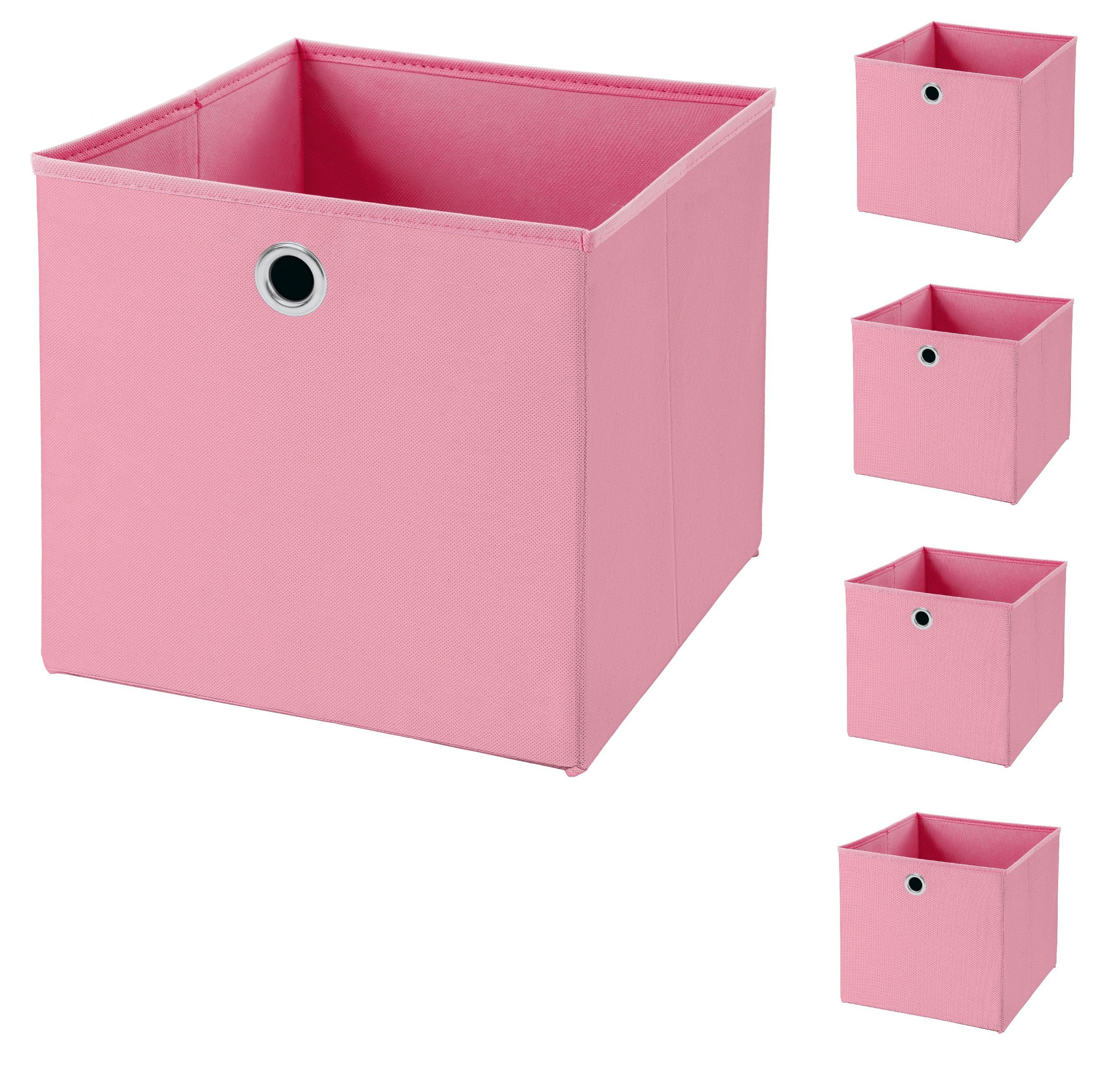StickandShine Faltbox 5er SET 28 x 28 x 28 cm ohne Deckel – perfekt für KALLAX - 19 Farben
