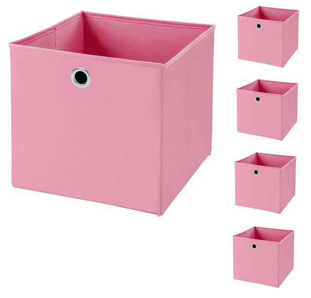 StickandShine Faltbox “5 Stück Faltboxen 28 x 28 x 28 cm faltbar ohne Deckel Aufbewahrungsbox in verschiedenen Farben (5er SET 28x28x28) 28cm”