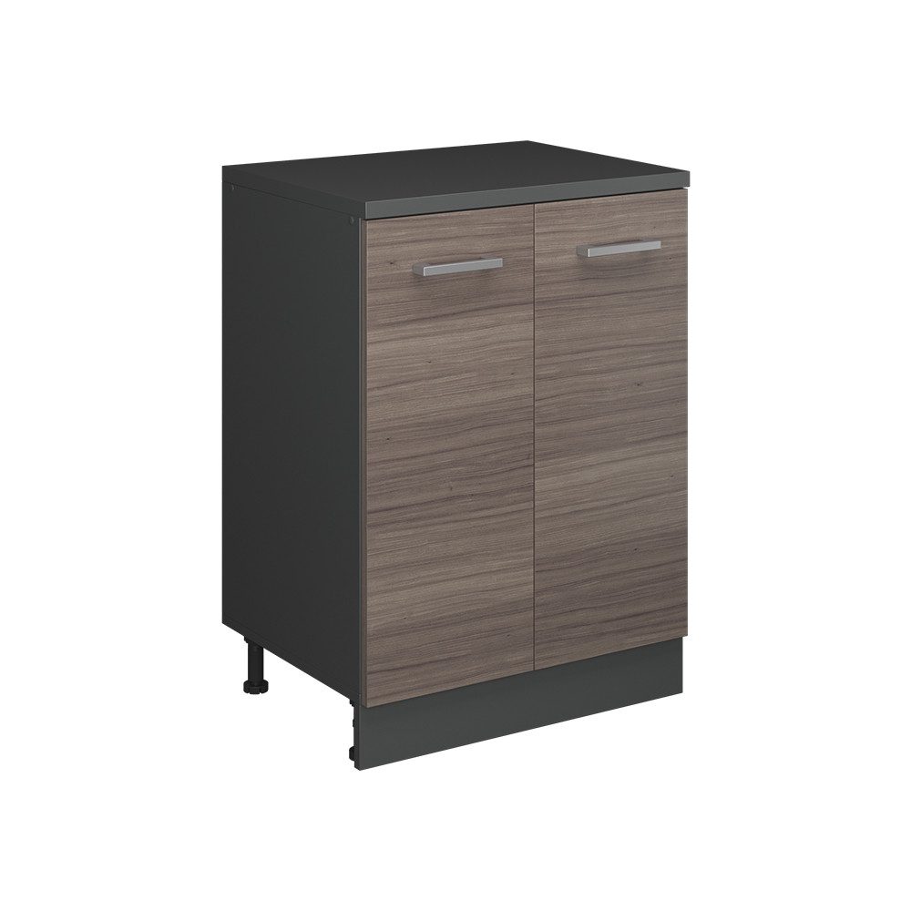 Vicco Kommode Rion, Edelgrau/Anthrazit, 60 x 46 cm ohne Schräge mit 2 Türen