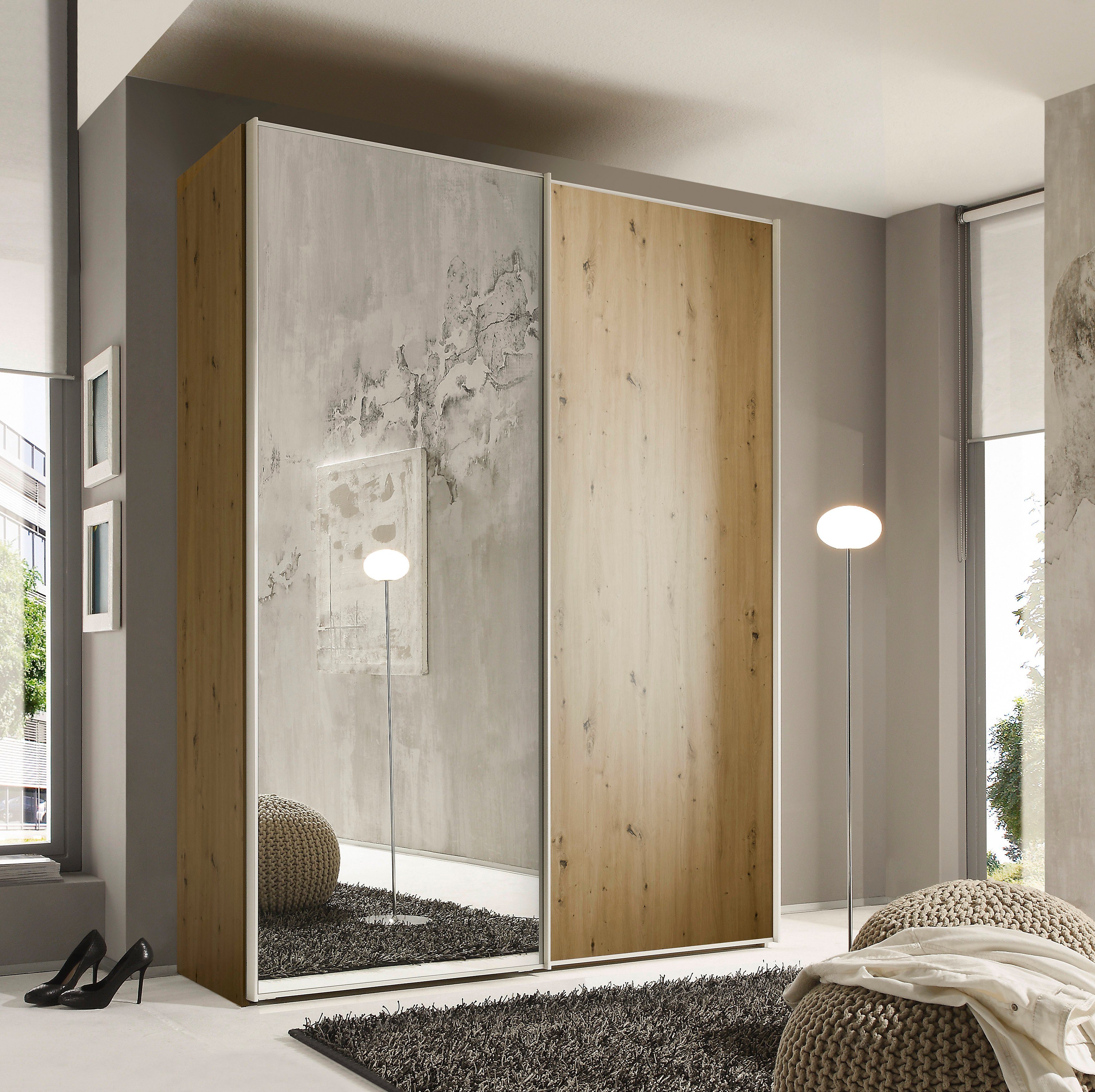 STAUD Schwebetürenschrank Sinfonie Plus, edles Design in hochwertiger Qualität, Made in Germany Mit Spiegeltüre und vier verschiedenen Ausstattungsvarianten