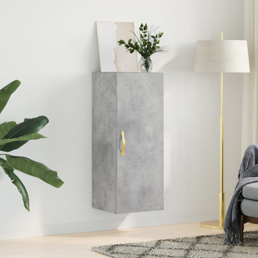 vidaXL Hängeschrank Wandschrank Betongrau 34,5x34x90 cm günstig online kaufen