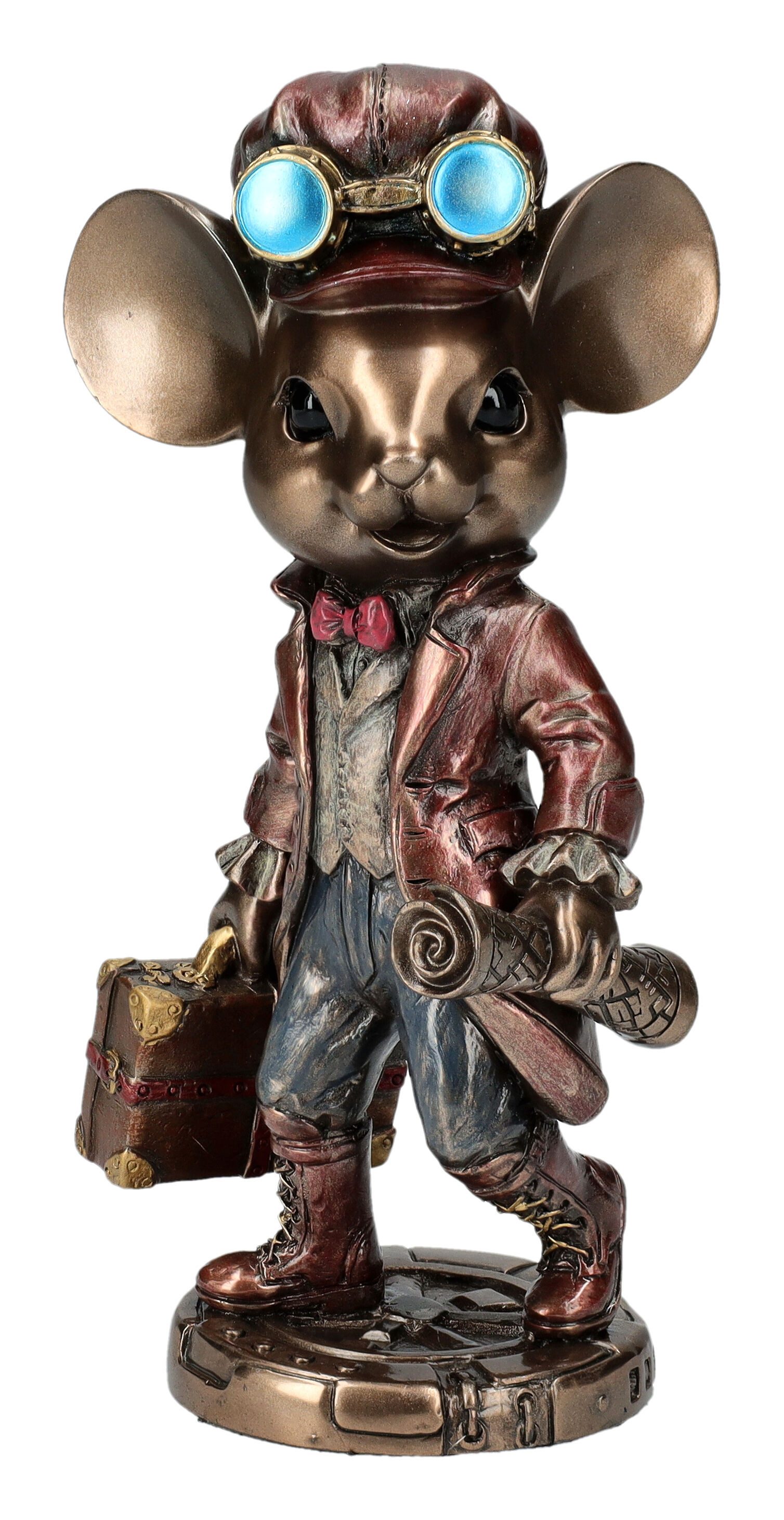 Figuren Shop GmbH Fantasy-Figur Steampunk Maus Statue – Veronese Studio Collection Kunststein 14 cm