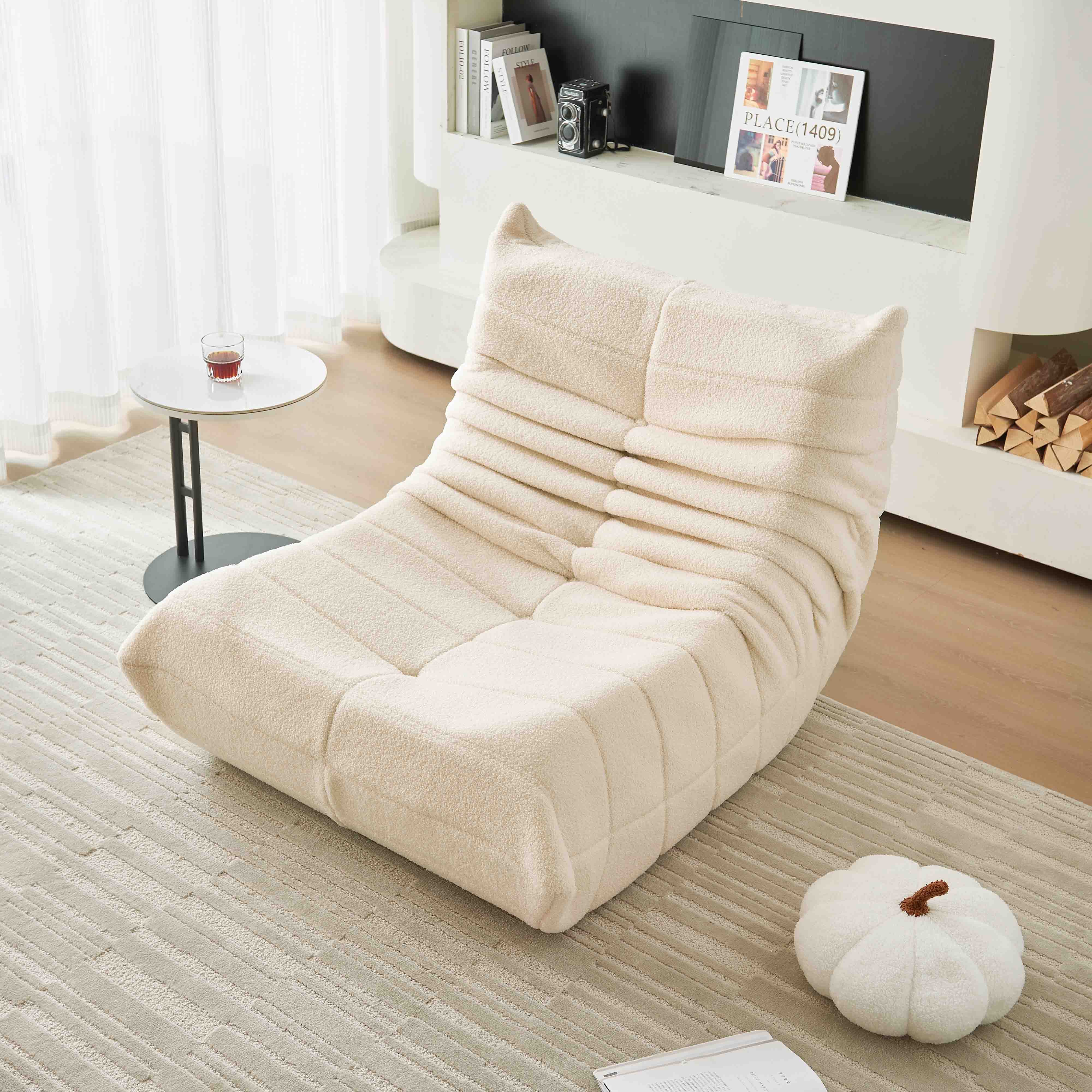 MODFU Sofa Loungesessel Wohnzimmer Sofa, Teddyfleece+Schaumstoff günstig online kaufen