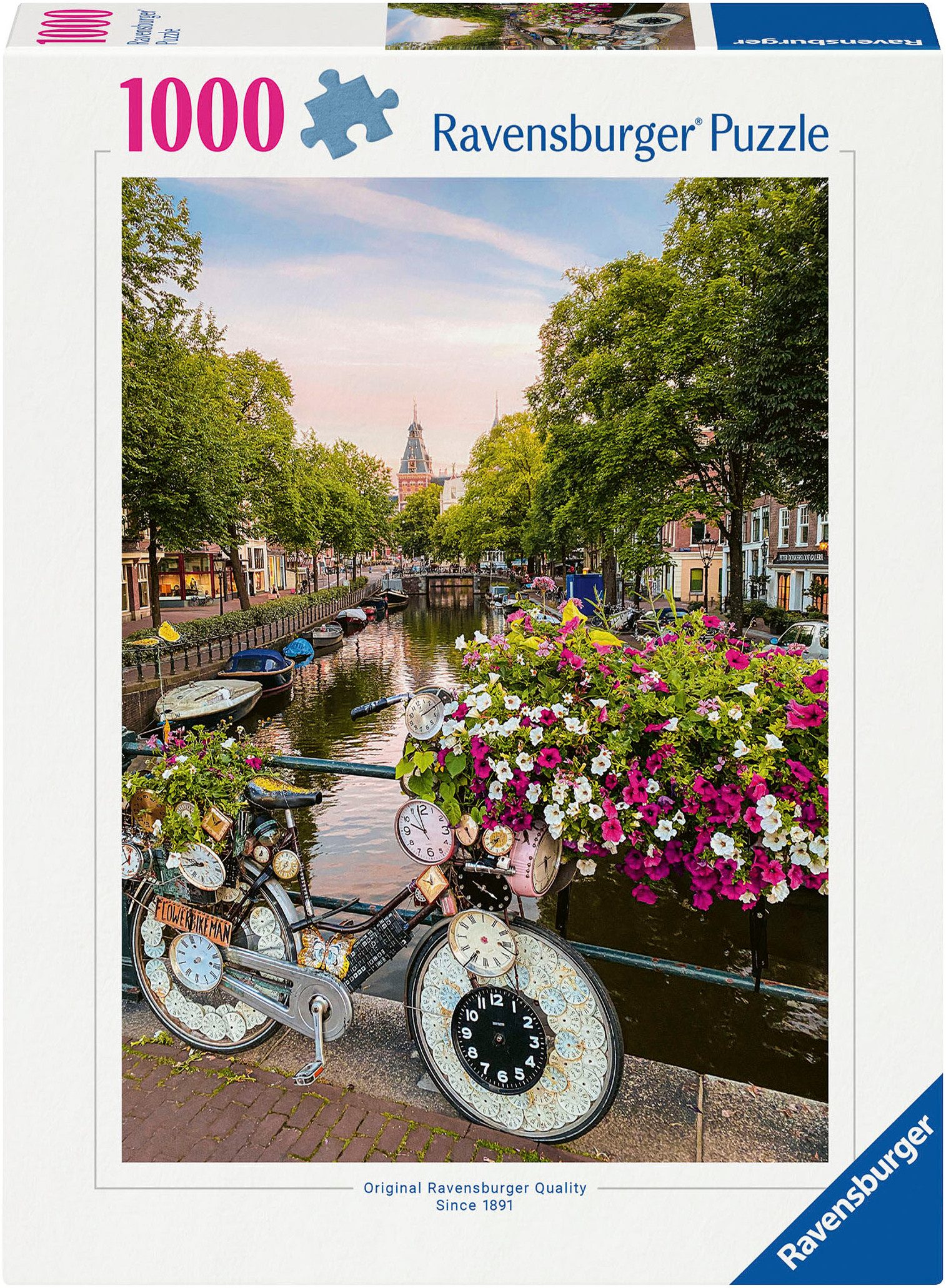 Ravensburger Puzzle Fahrrad und Blumen in Amsterdam, 1000 Puzzleteile, Made günstig online kaufen