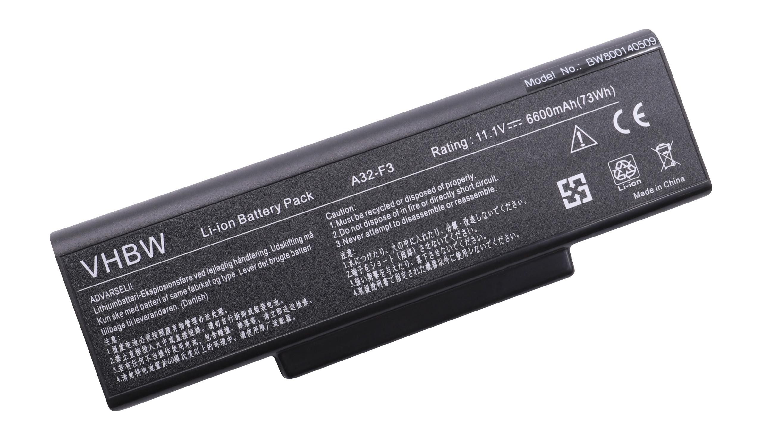 passend für Medion Akoya X7811 Notebook, Netbook (6600 mAh, 11,1 V, Laptop-Akku