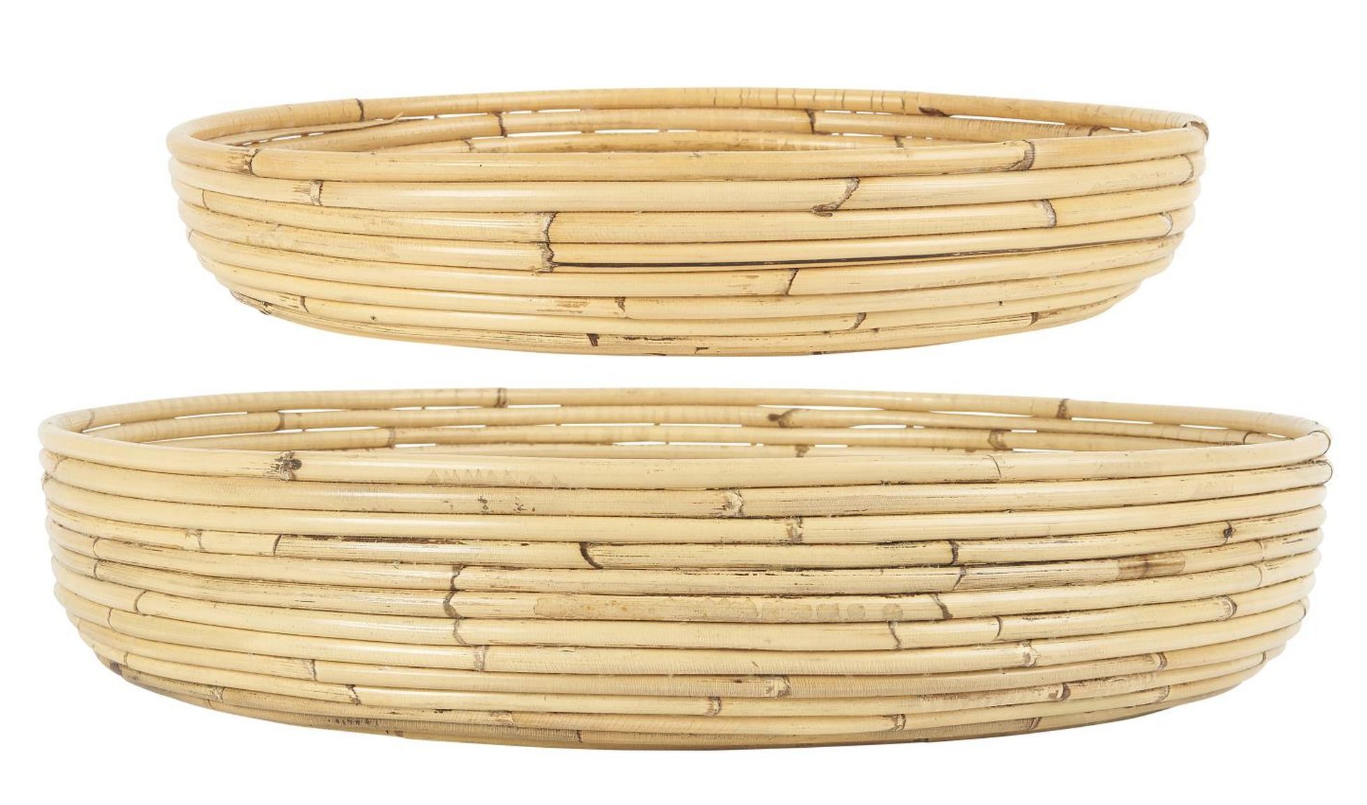 Ib Laursen Dekotablett Ib Laursen - Tablett Schale Korb Rattan Подносыet 2-tlg. Ø 30 und (Set bestehend aus zwei Чаши)