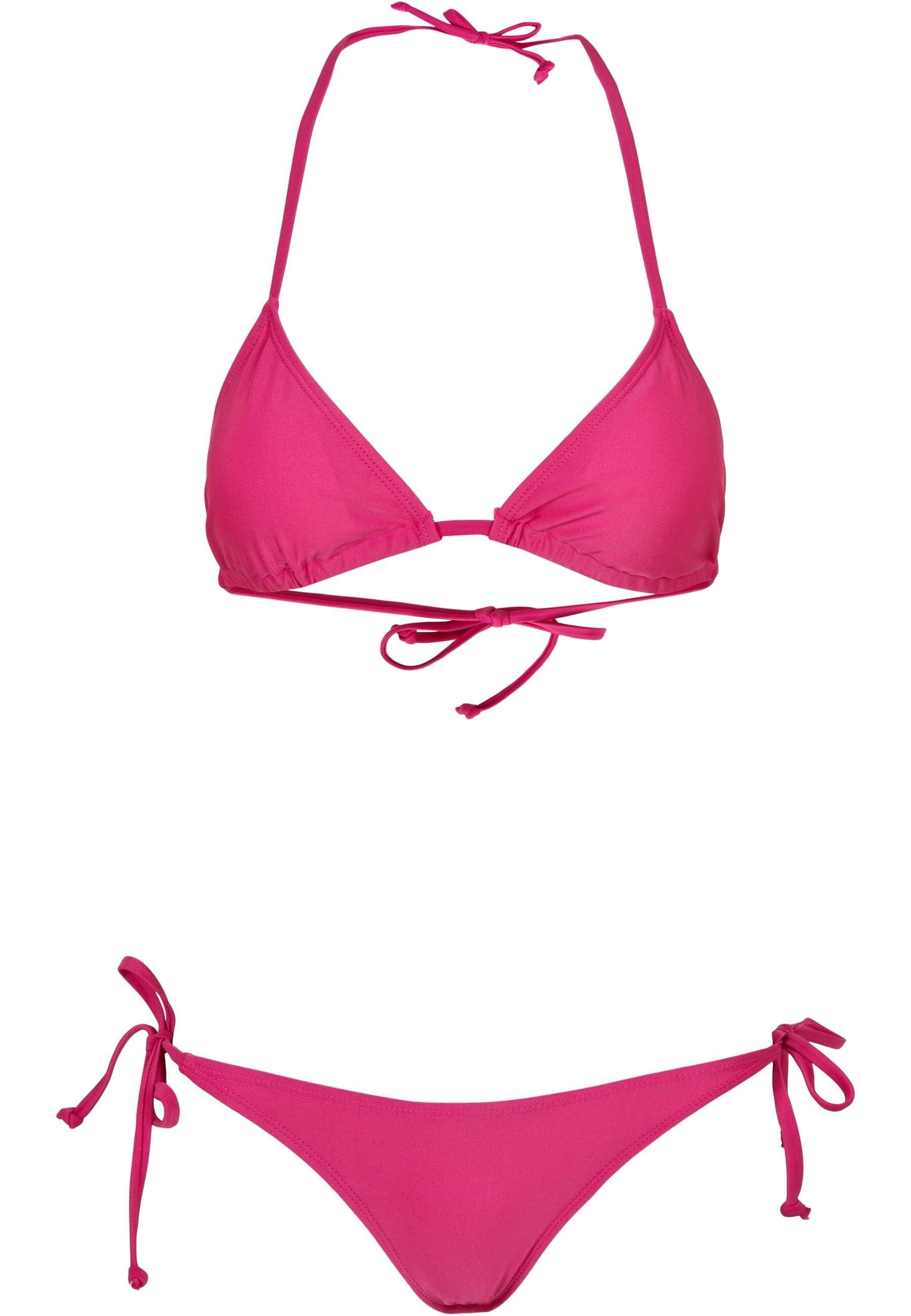LOVABLE Damen Triangle BH Bikini-Oberteil – Bügelfrei, Aus Weichem Frottee, Verstellbare Träger, Farbe Fuchsia, Größe 38/B