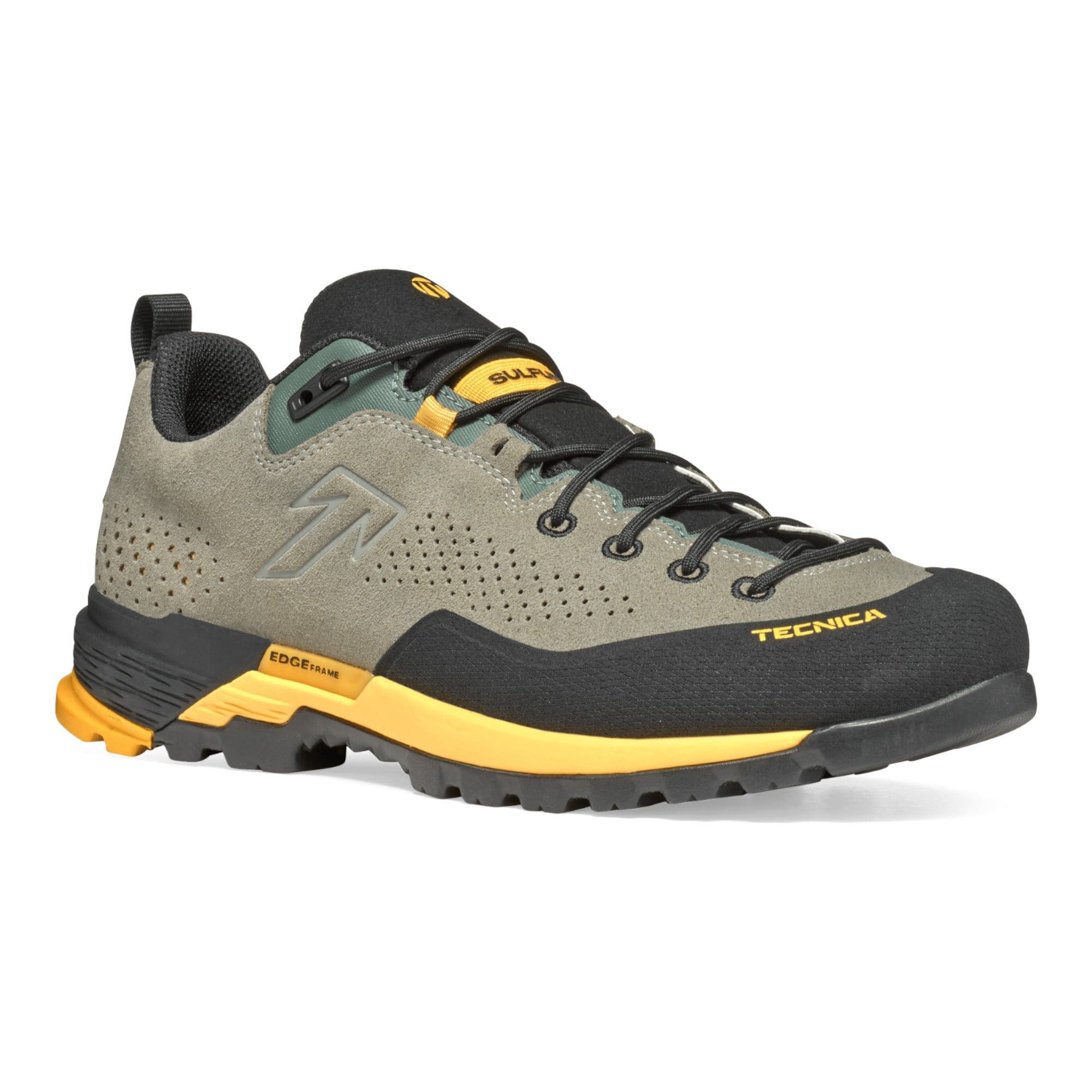 TECNICA Sulfur GTX MS (Zustieg, Veloursleder, wasserdicht) 2025 grün/gelb Wanderschuh