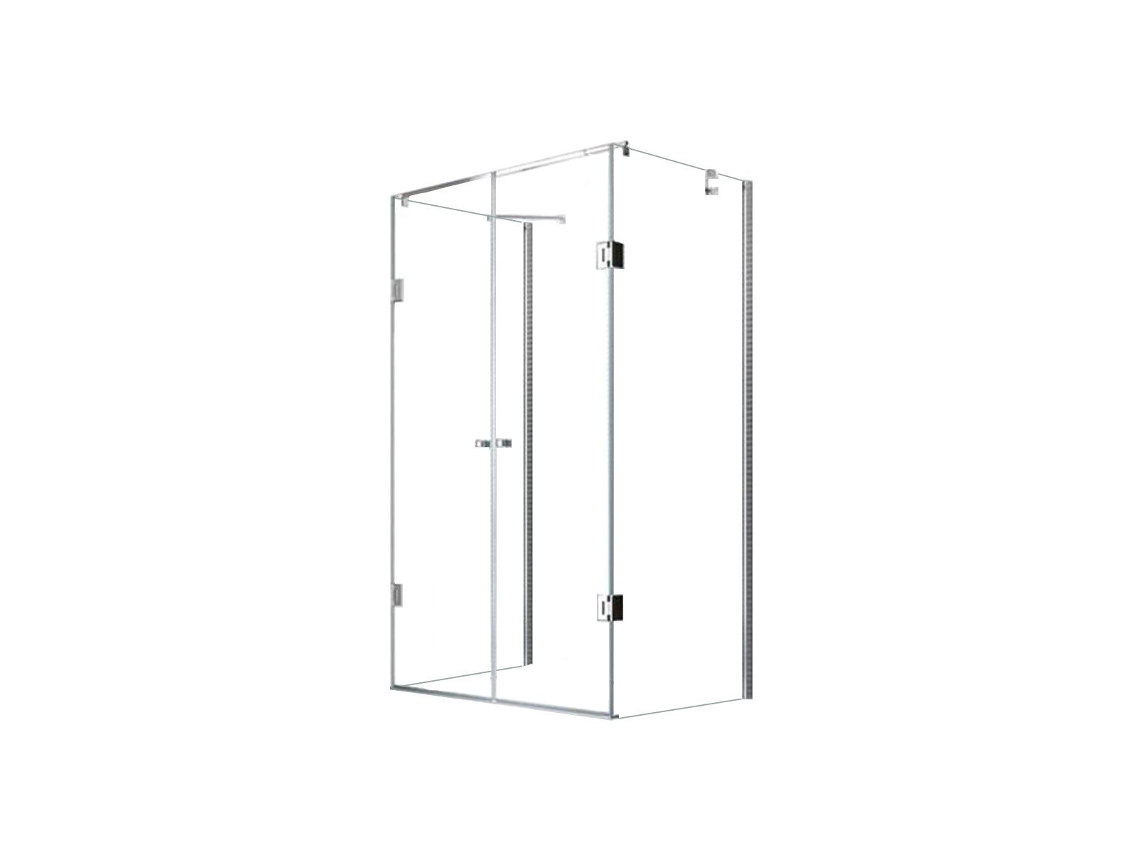 Glaszentrum Hagen Eckdusche Glaszentrum Hagen 75x80x75x195 cm Ares U-Duschkabine, BxT: 80x80 cm, ESG Glas