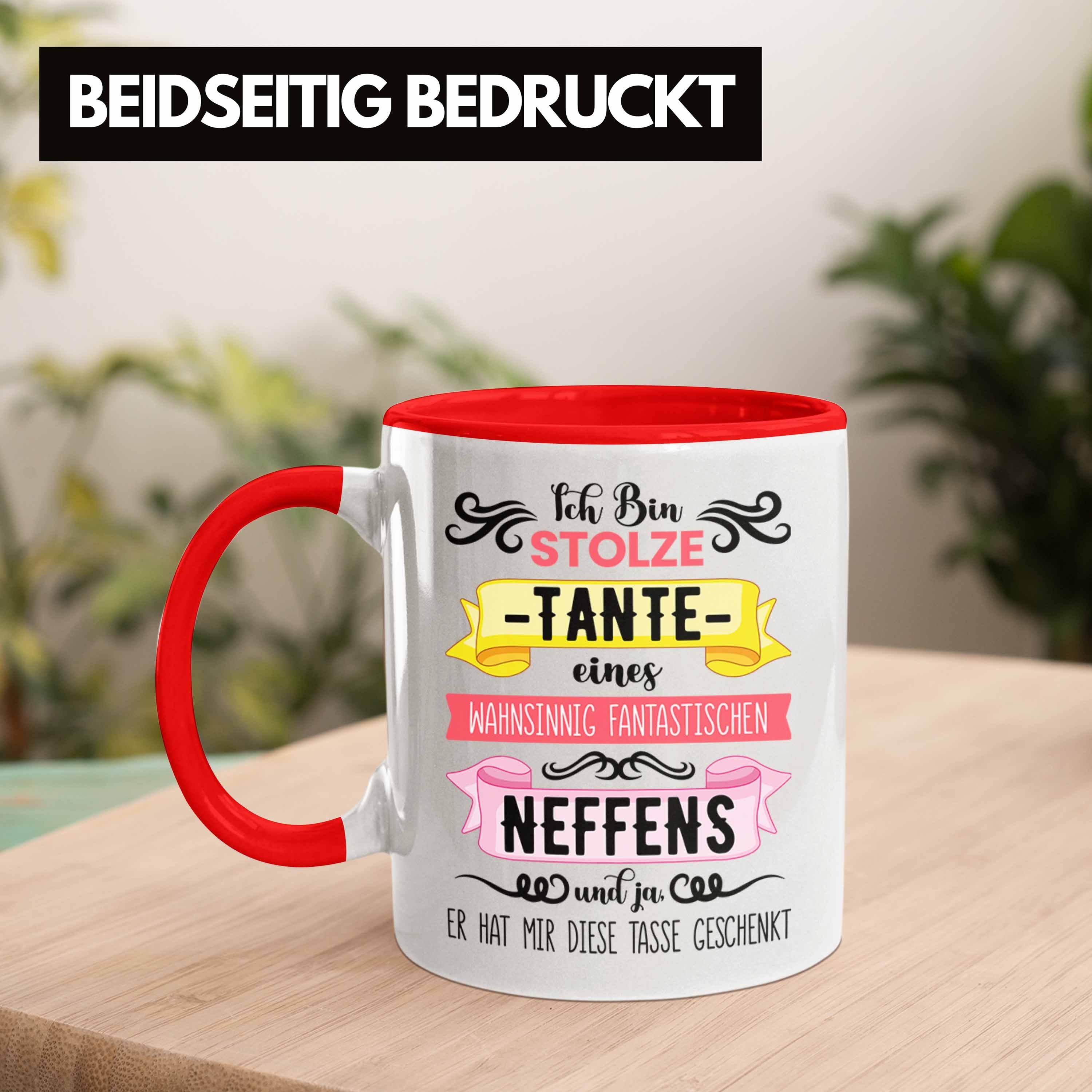 Trendation Tante Lustig Spruch Neffe Geschenkidee von Rot Tasse Trendation Geschenk Tasse - für