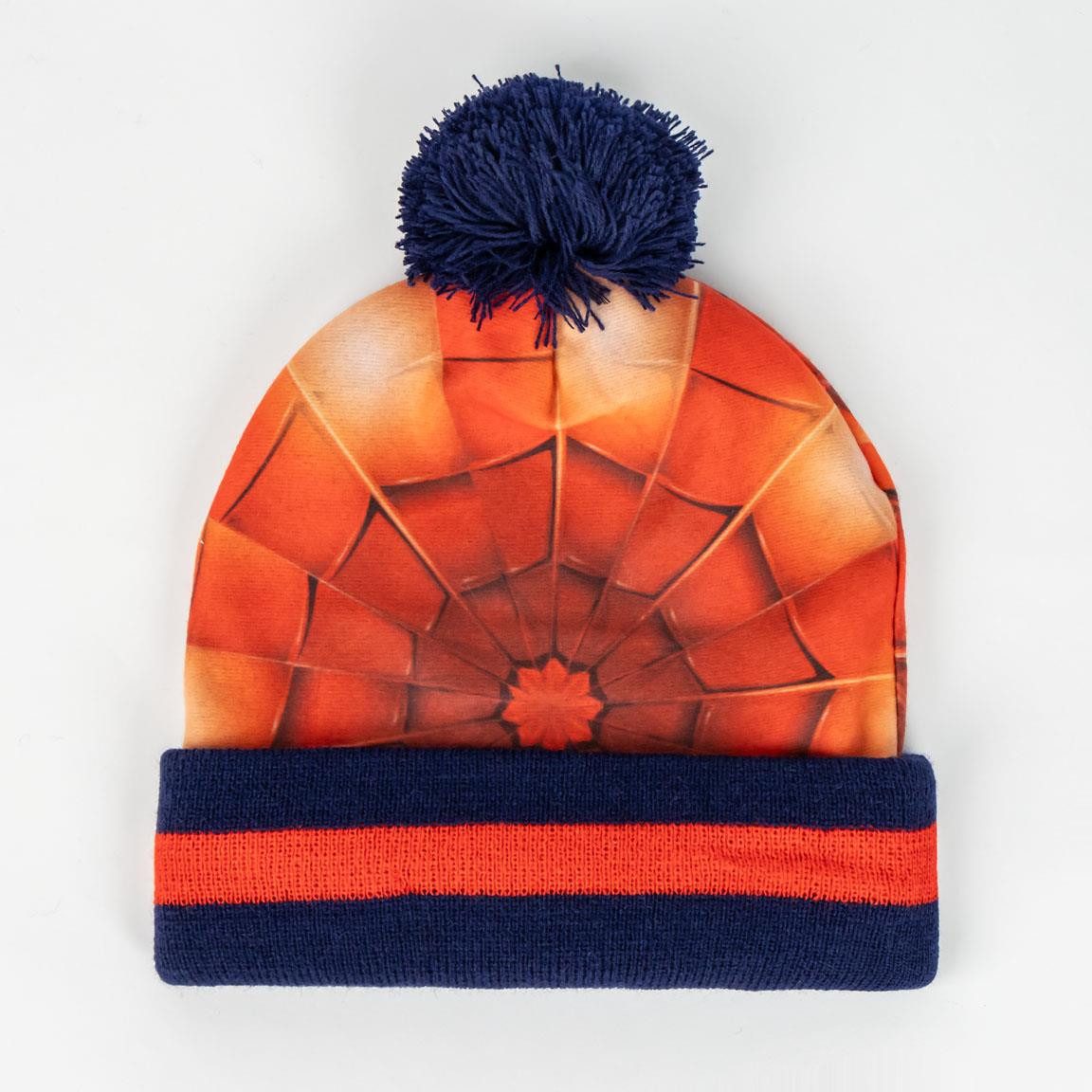 Spiderman Bommelmütze Spider-Man Bommelmütze und Handschuh Set, Avengers, Spidermann