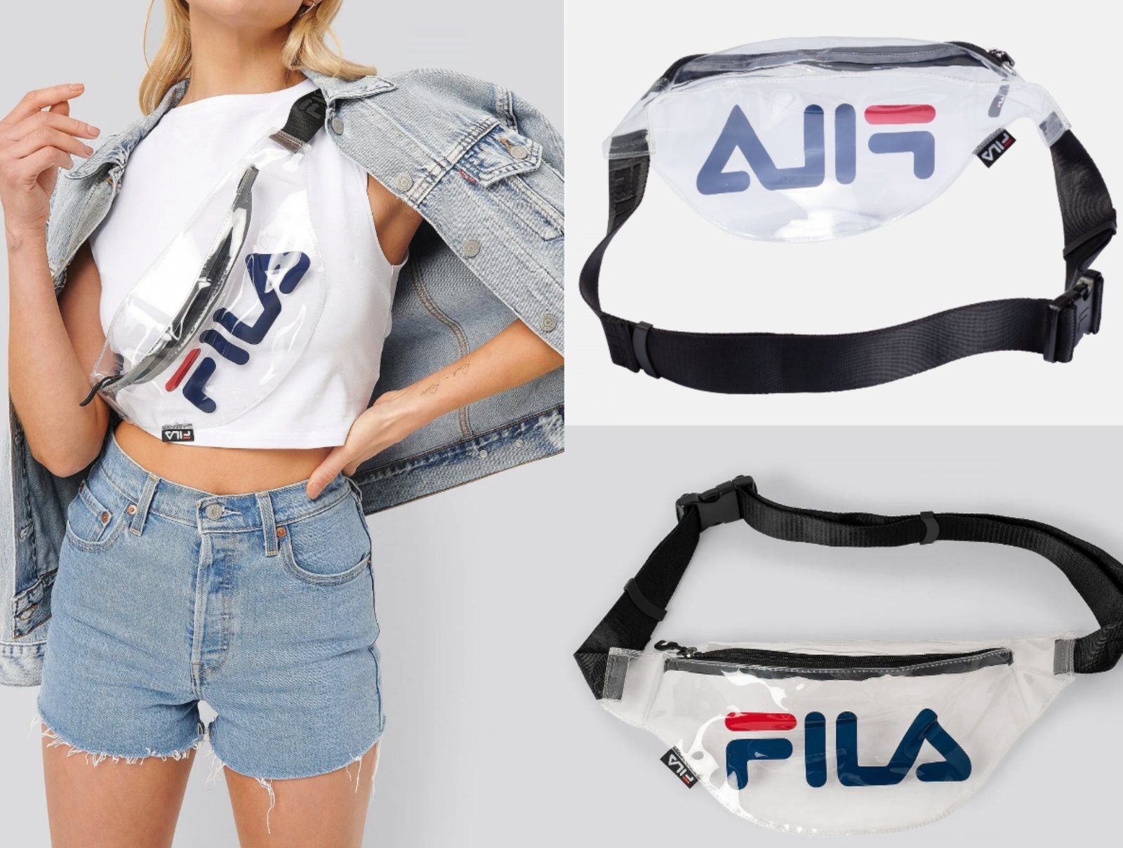 Fila Schultertasche FILA URBAN WAISTBAG TRANSPARENT Gürteltasche Belt Bum Bag Tasche Bauch