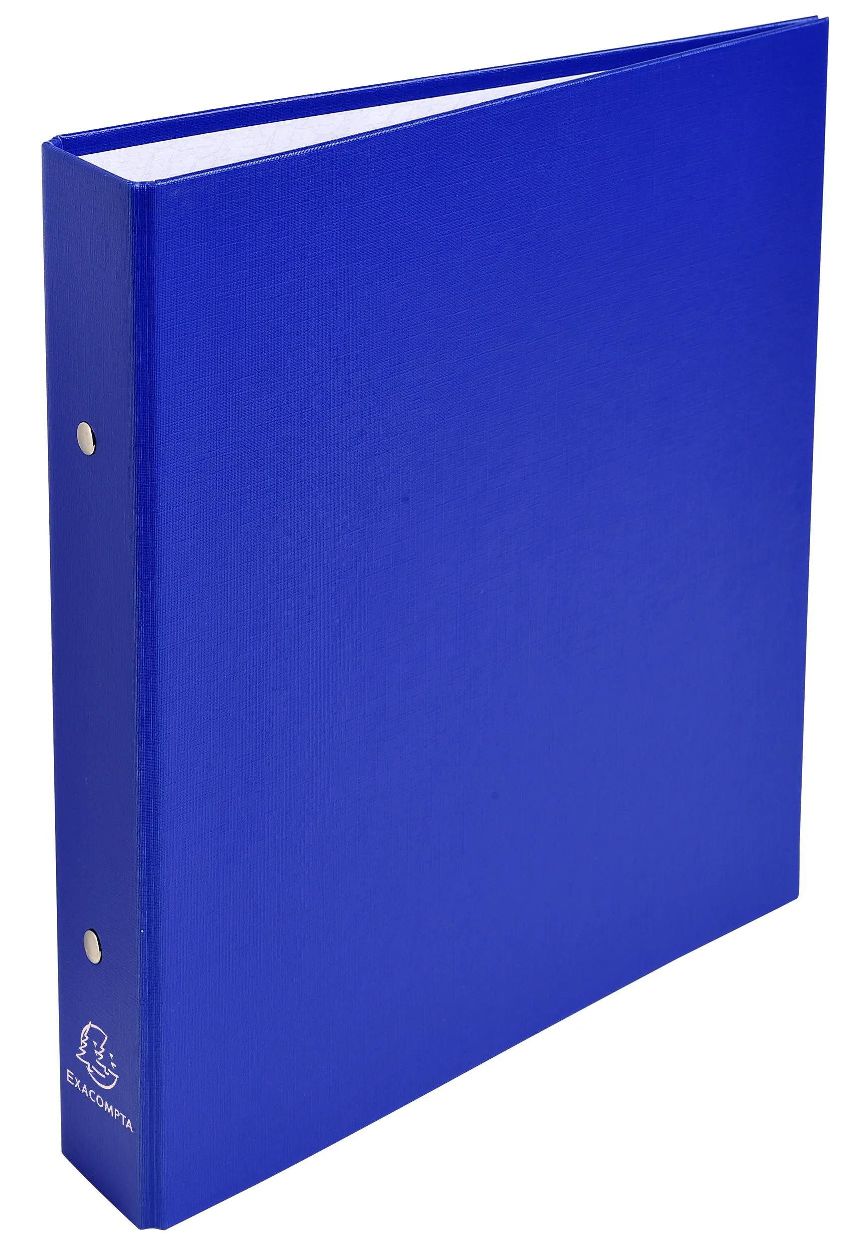 EXACOMPTA Ringbuchmappe 20x Ringbuch Karton PP 18mm 2Ring Rücken 40mm für A5 Blau 51072E, Karton Ringbücher