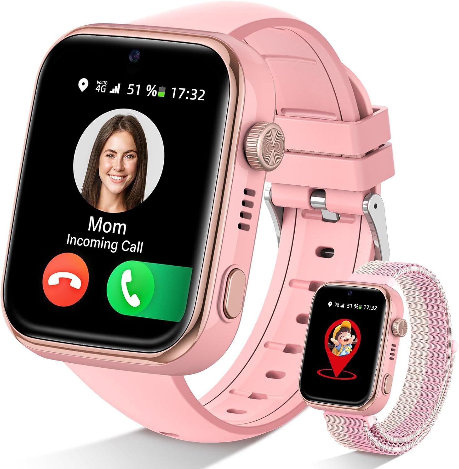 Oliimptek 2026 Kinder GPS Uhr mit Videoanruf, SOS Notruf & Aktivitätsüberwachung Smartwatch (1,83 Zoll), Intelligente Uhr für Schlaftracking, Schrittzähler & Sicherheitszonen