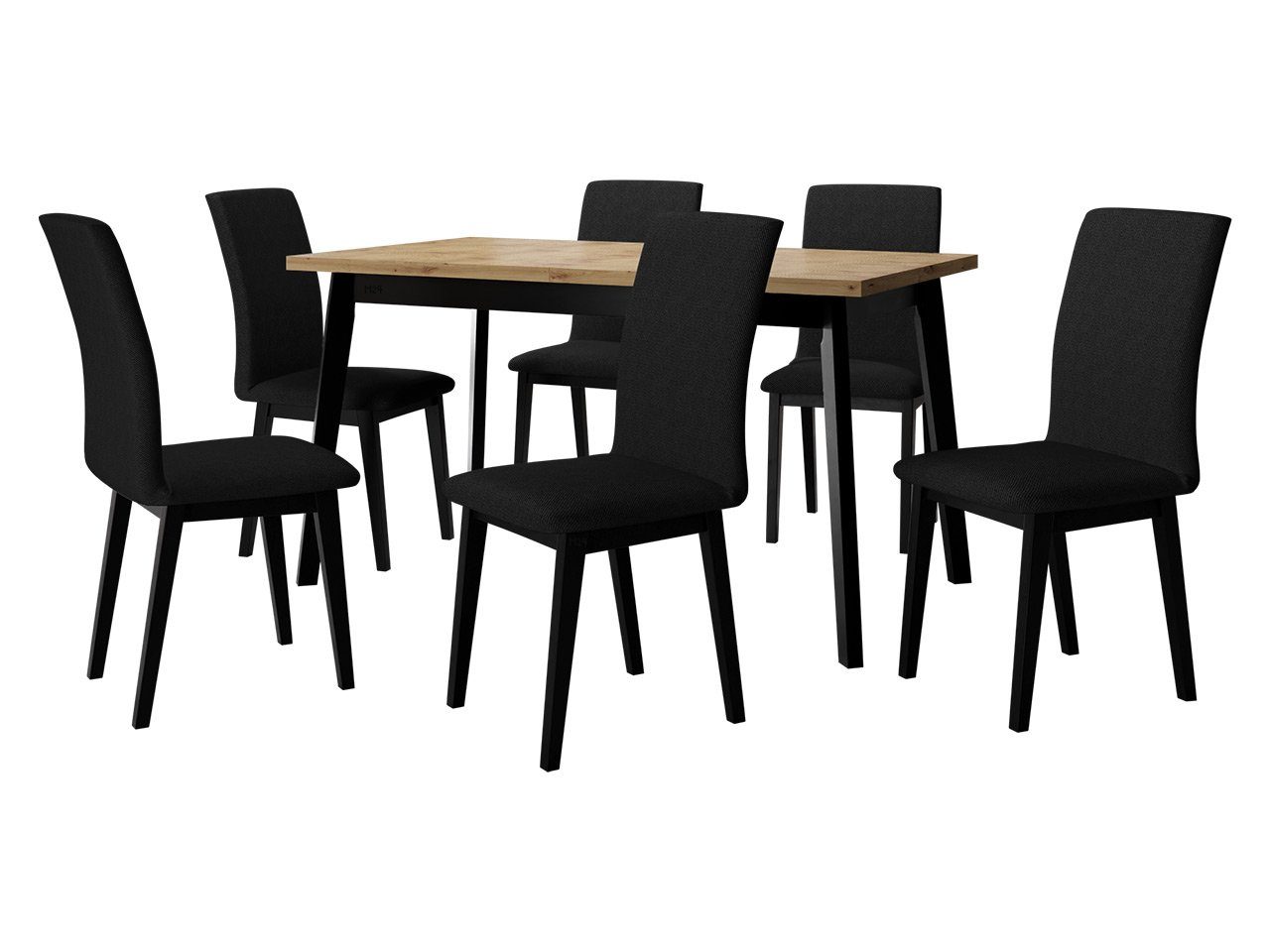 Esstisch befinden Luna V, Oslo 6x Einlegeplatte DR-023, Tisch Tischplatte für Essgruppe MIRJAN24 der I), Stühle unter den sich (7er-Set,