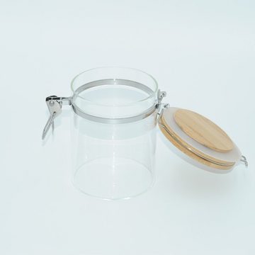 KESPER® Vorratsglas, Bambus, Glas, (Set, 2-tlg), mit Metallverschluß, Set: 900 und 1100 ml