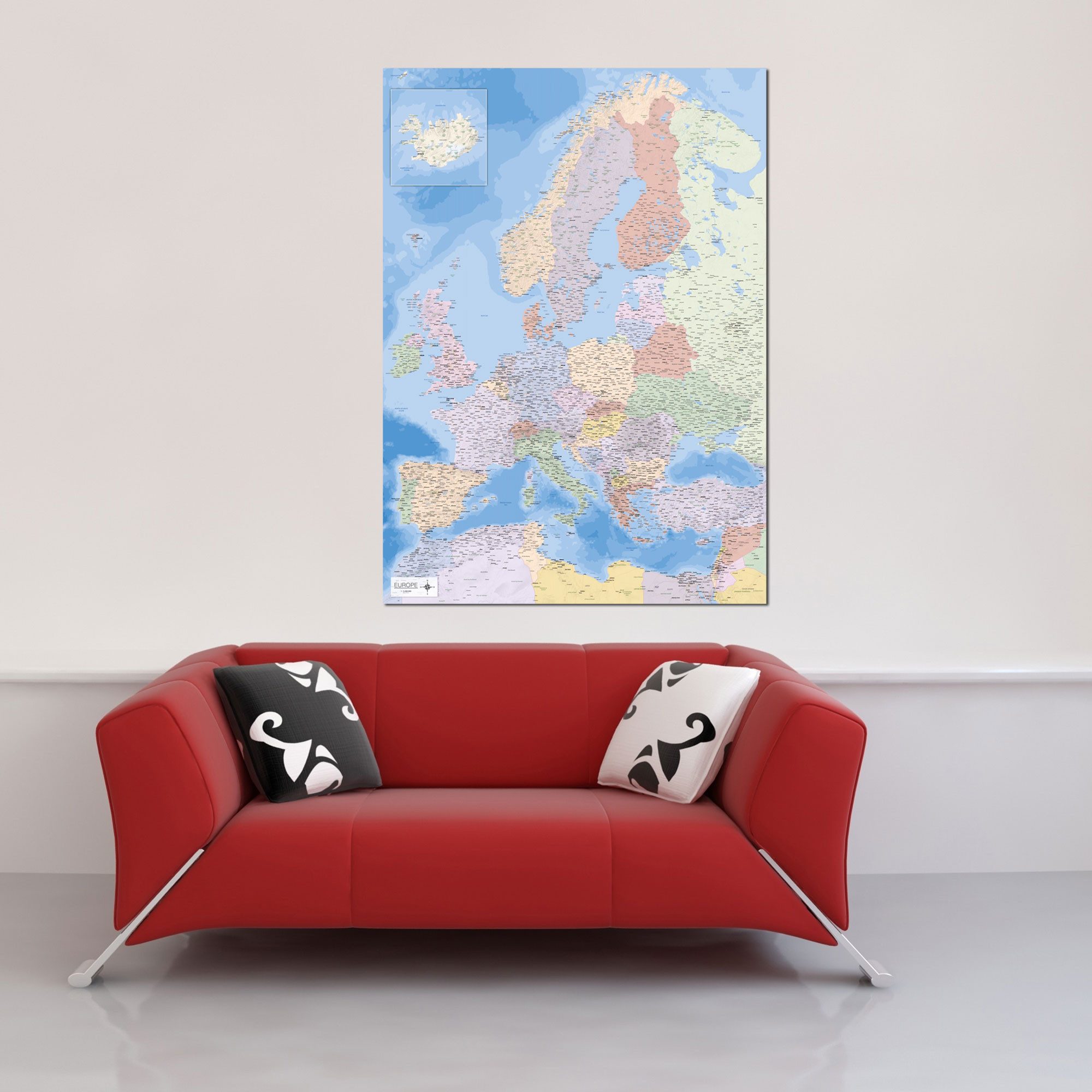 Poster Landkarten - Giant Poster - Europakarte günstig online kaufen