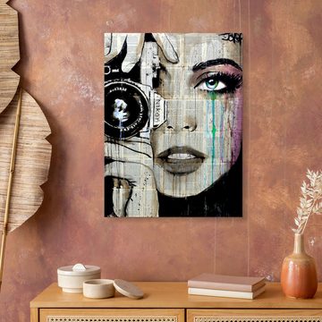 Posterlounge Alu-Dibond-Druck Loui Jover, Zoom – Durch ihre Augen, Wohnzimmer Modern Illustration