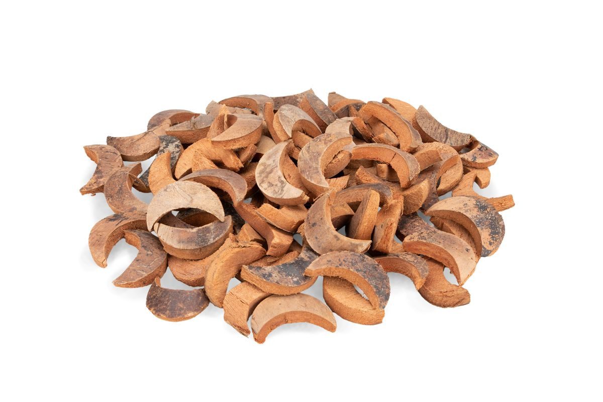 Bastelnaturmaterial Kokos Mond Natur, Länge 5cm, verpackt mit 100 Stück