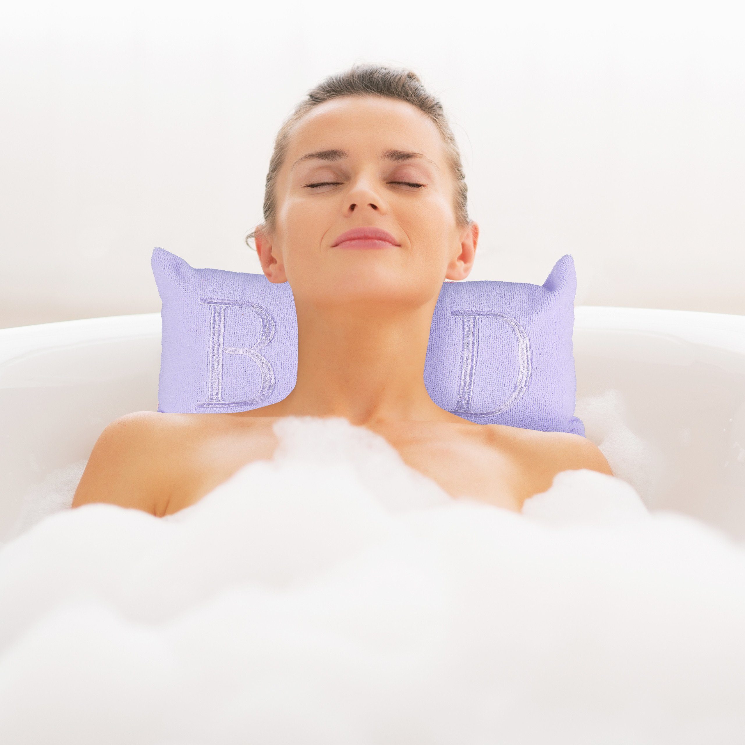 relaxdays Nackenkissen Badewanne BAD lila günstig online kaufen