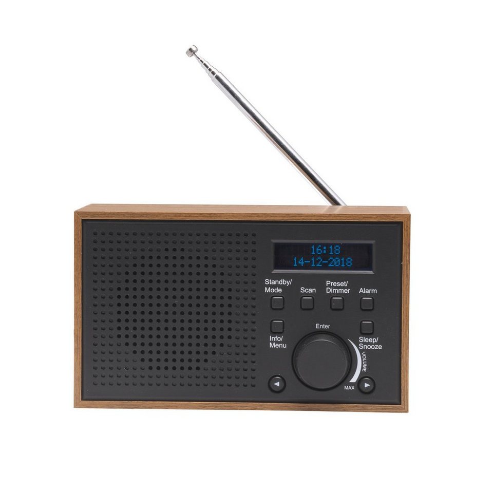 Denver Denver Radio DAB-46 dark grey Radio (Digitalradio (DAB), 2 W), DAB+  Digitalradio und zusätzlich eingebautes FM-Radio