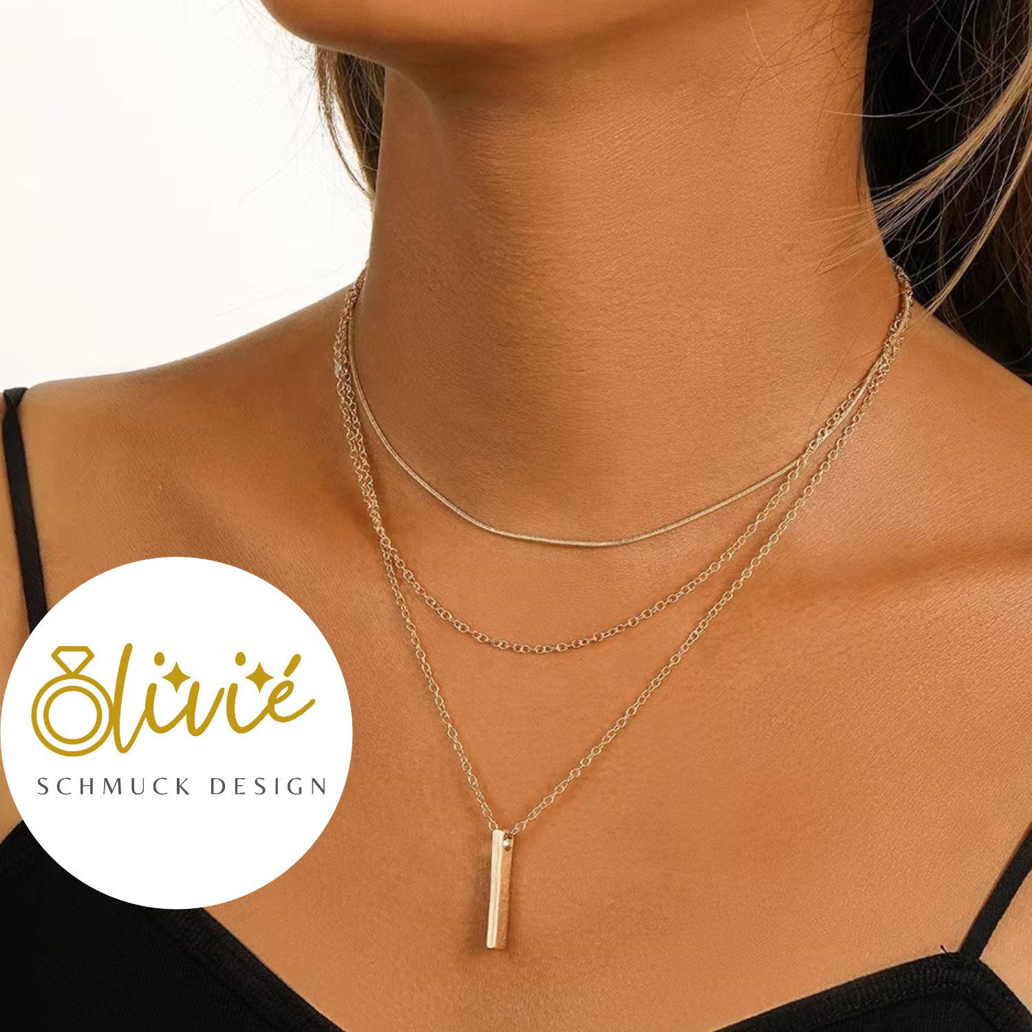 XCOAST Edelstahlkette XCOAST Damen-Halskette aus Edelstahl (inkl. Etui, elegant, schlicht & vielseitig kombinierbar), Perfekte Geschenkidee