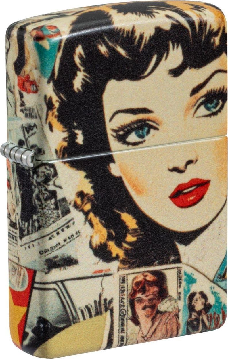 Feuerzeug Zippo Benzinfeuerzeug, Girl Collage 50th, Bunt