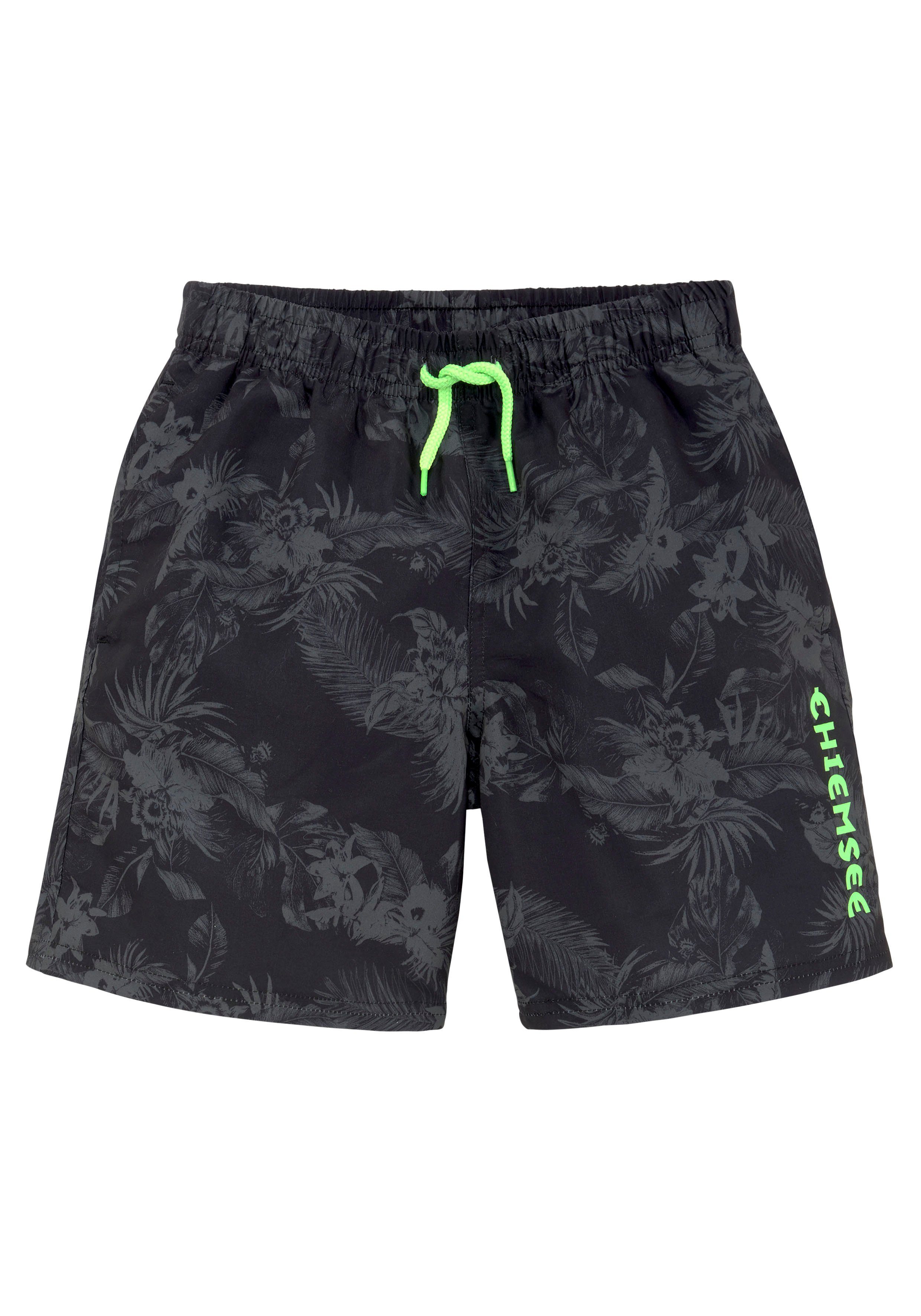 Badeshorts Esra Kids kontrastfarbenen Logodruck mit Chiemsee