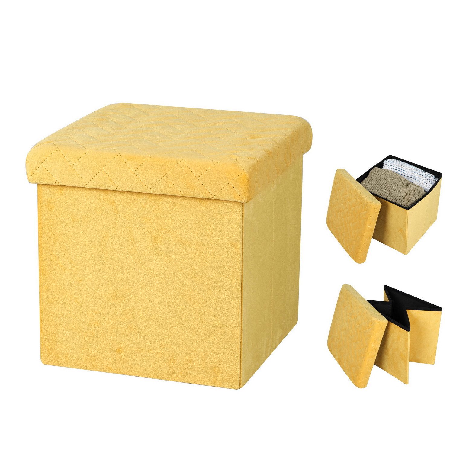 Urban Living Sitzwürfel Sitzhocker "VELOURS" Ottomane günstig online kaufen