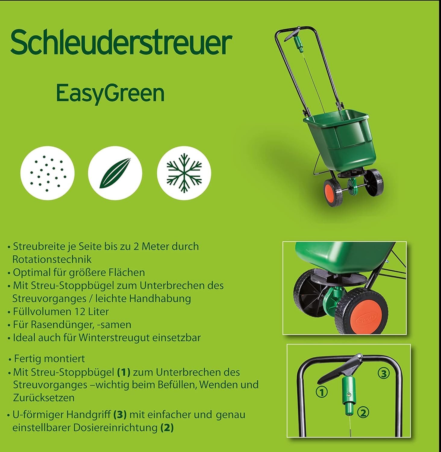 Substral Streuwagen Streuwagen Universal-Schleuderstreuer Rasensamen Dünger günstig online kaufen
